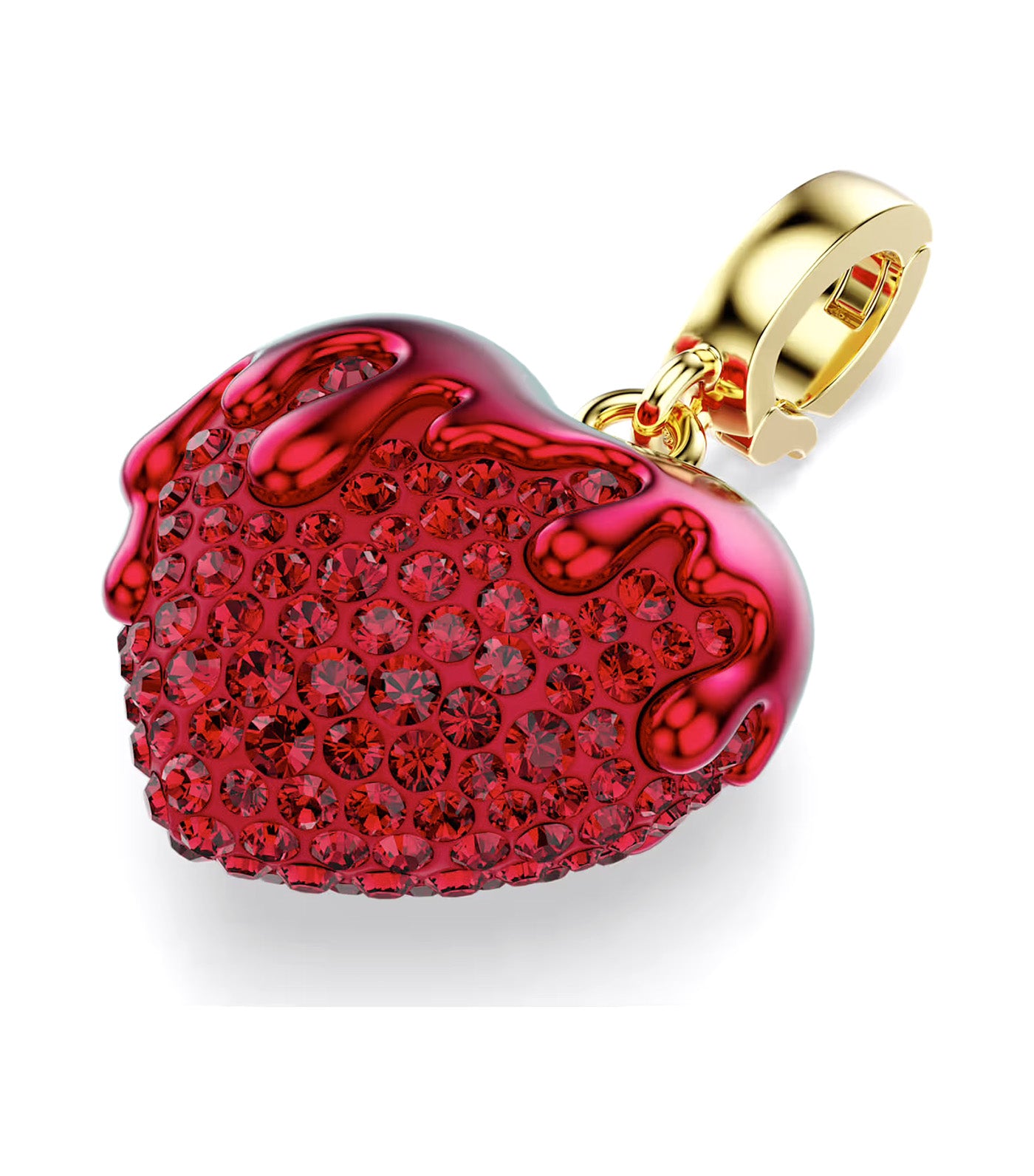 Idyllia Charm Round Cut, Heart, Gold-Tone Plated