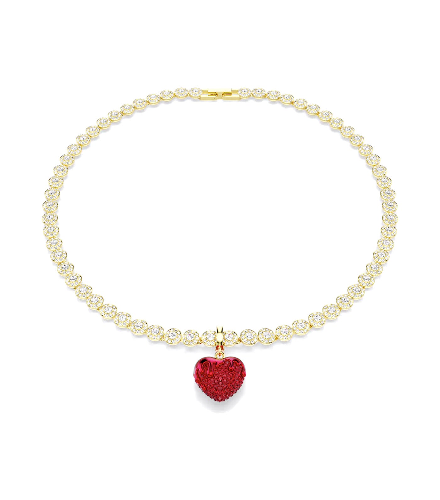 Idyllia Charm Round Cut, Heart, Gold-Tone Plated