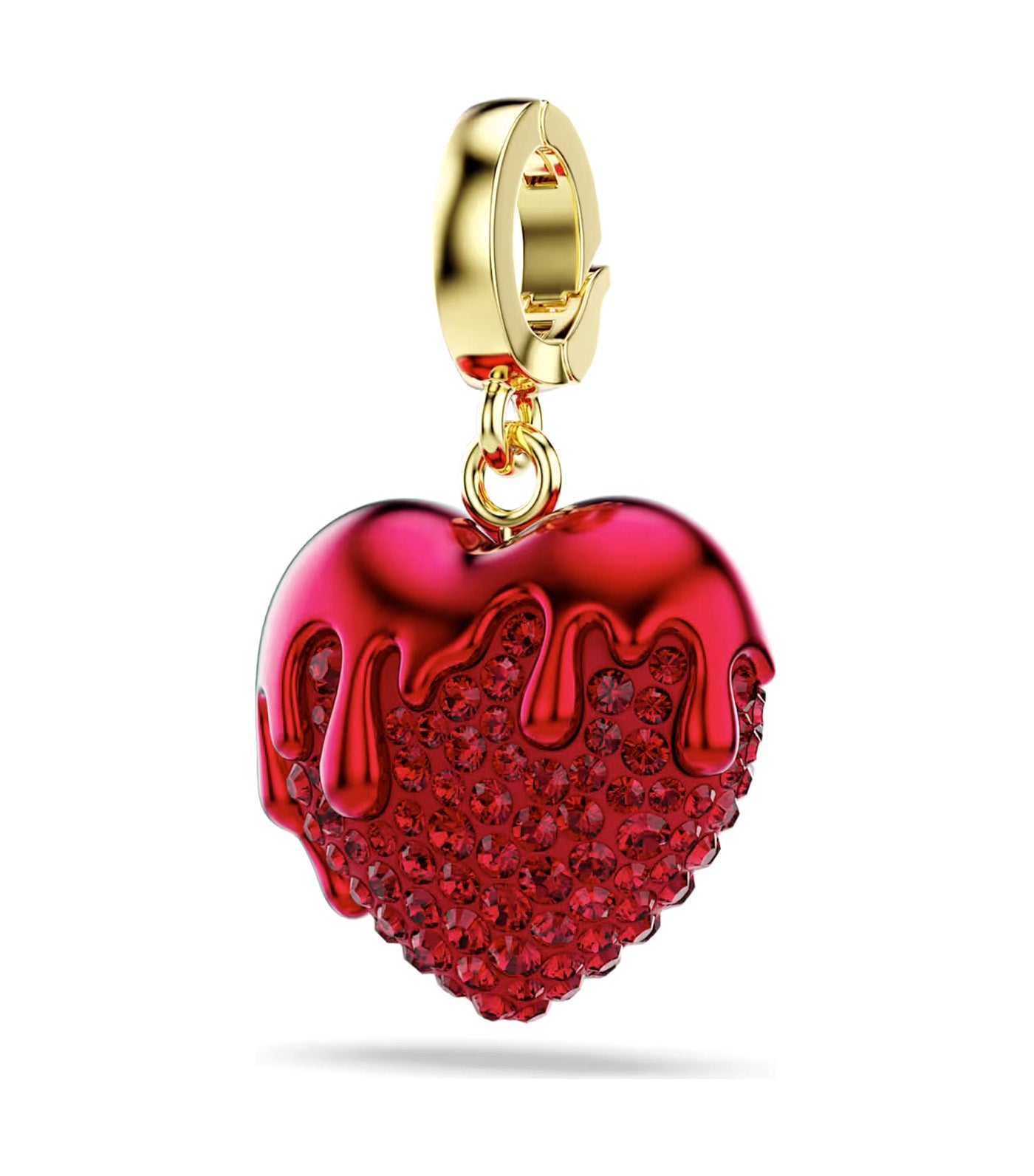 Idyllia Charm Round Cut, Heart, Gold-Tone Plated