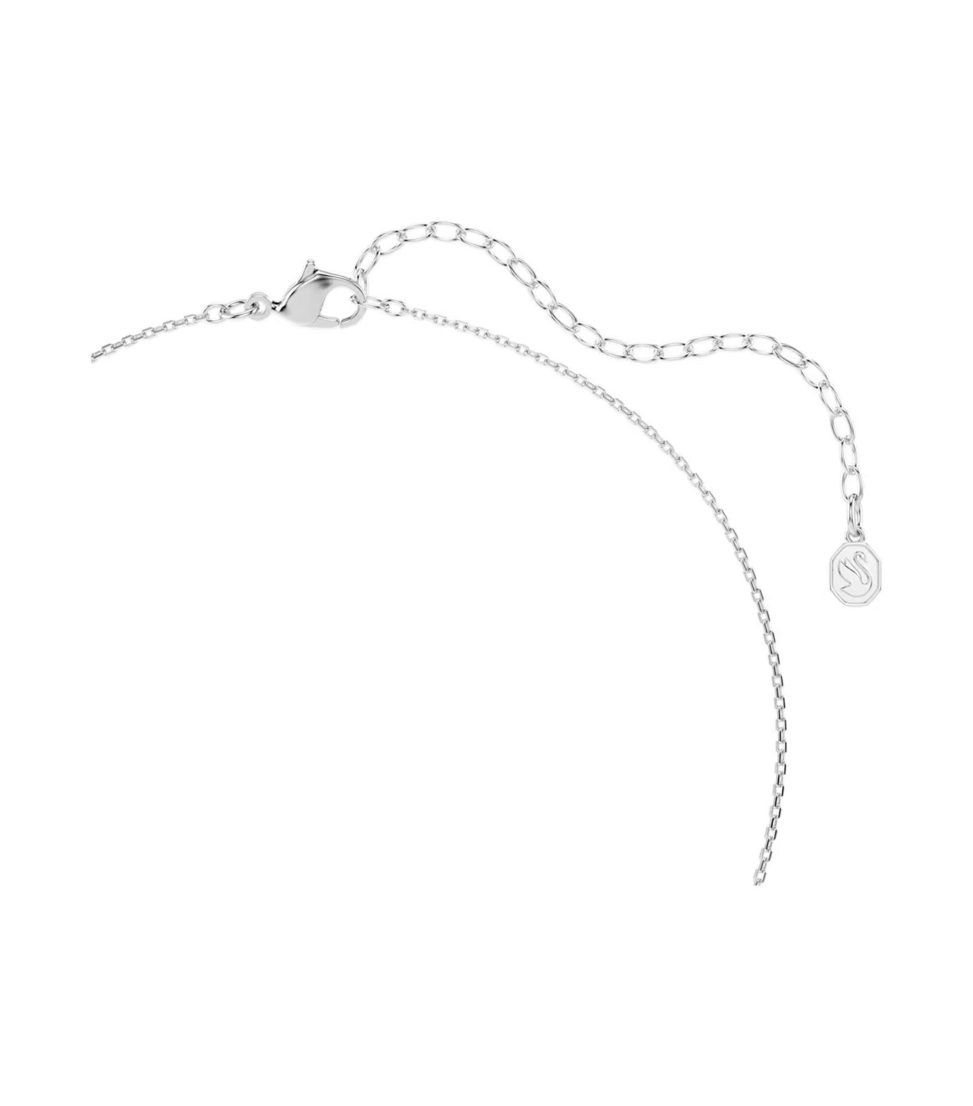 Symbolica Pendant Round Cut, Pavé, Horse Shoe, Rhodium Plated, Blue