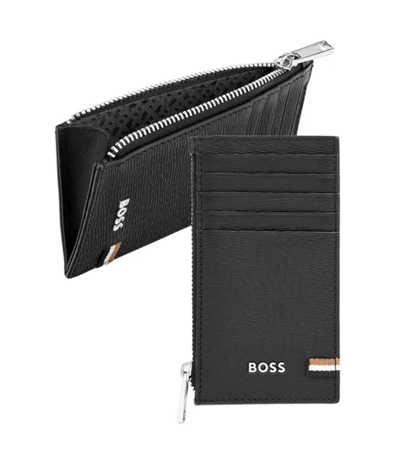 Hugo Boss Card Holder Zip Iconic Black