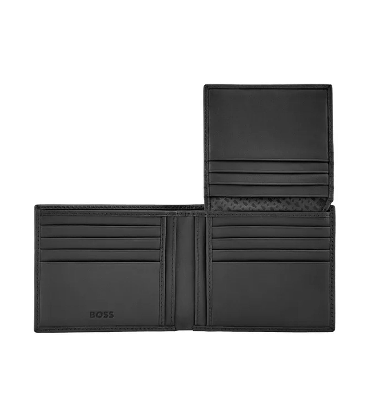 Card Wallet with Flap Double B Saffiano