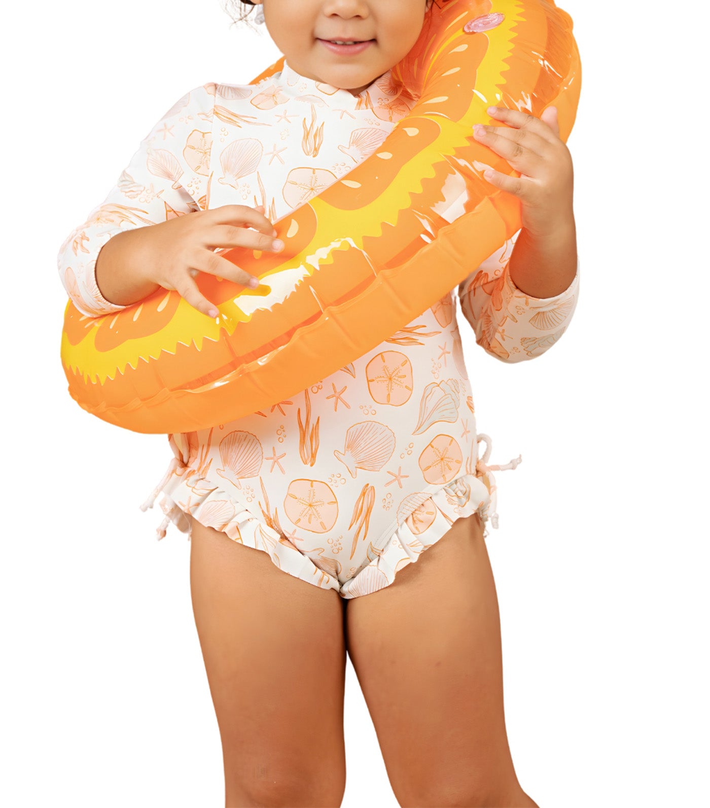 Little Halia One Piece Rashguard Seashells