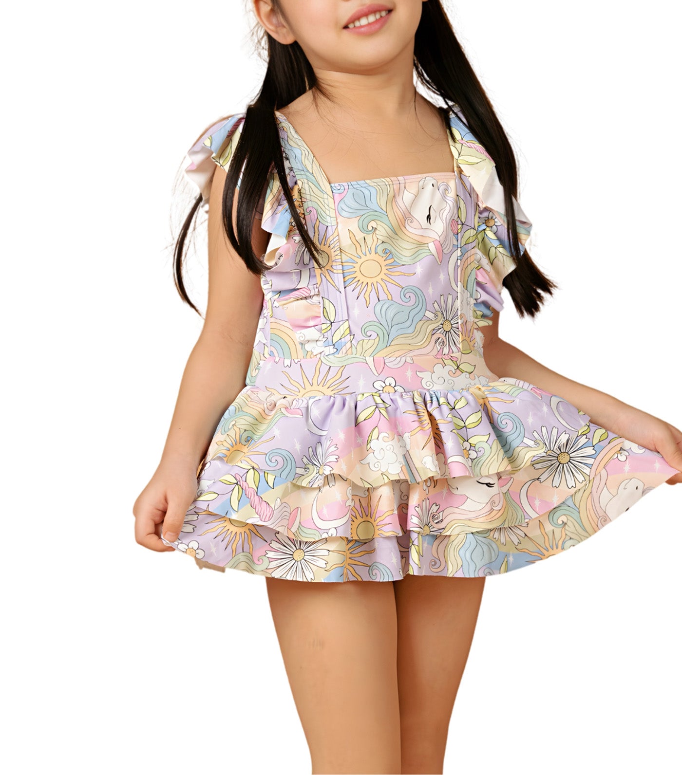 Little Zoe One Piece Swimsuit Whimsical Unicorn