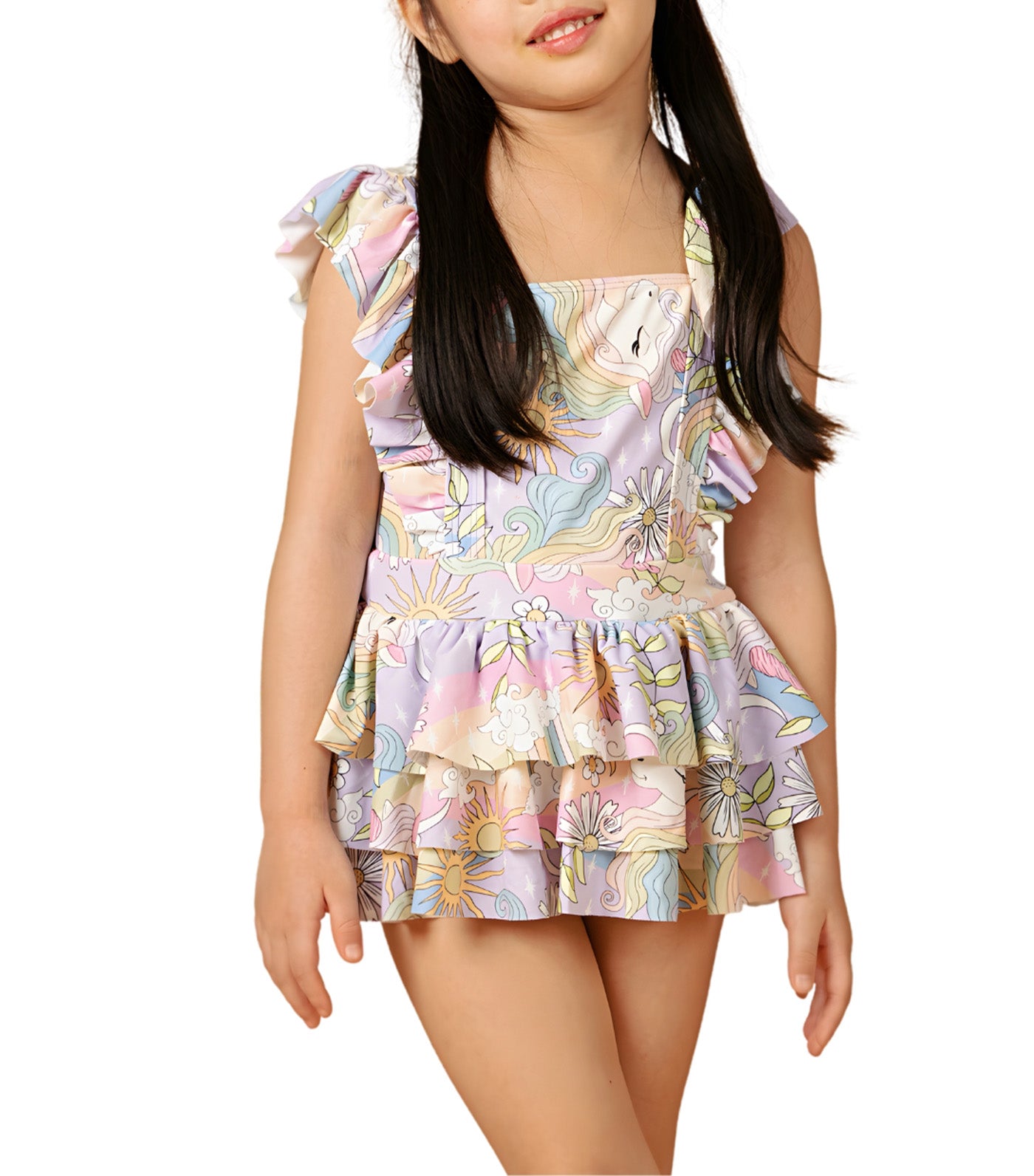 Little Zoe One Piece Swimsuit Whimsical Unicorn