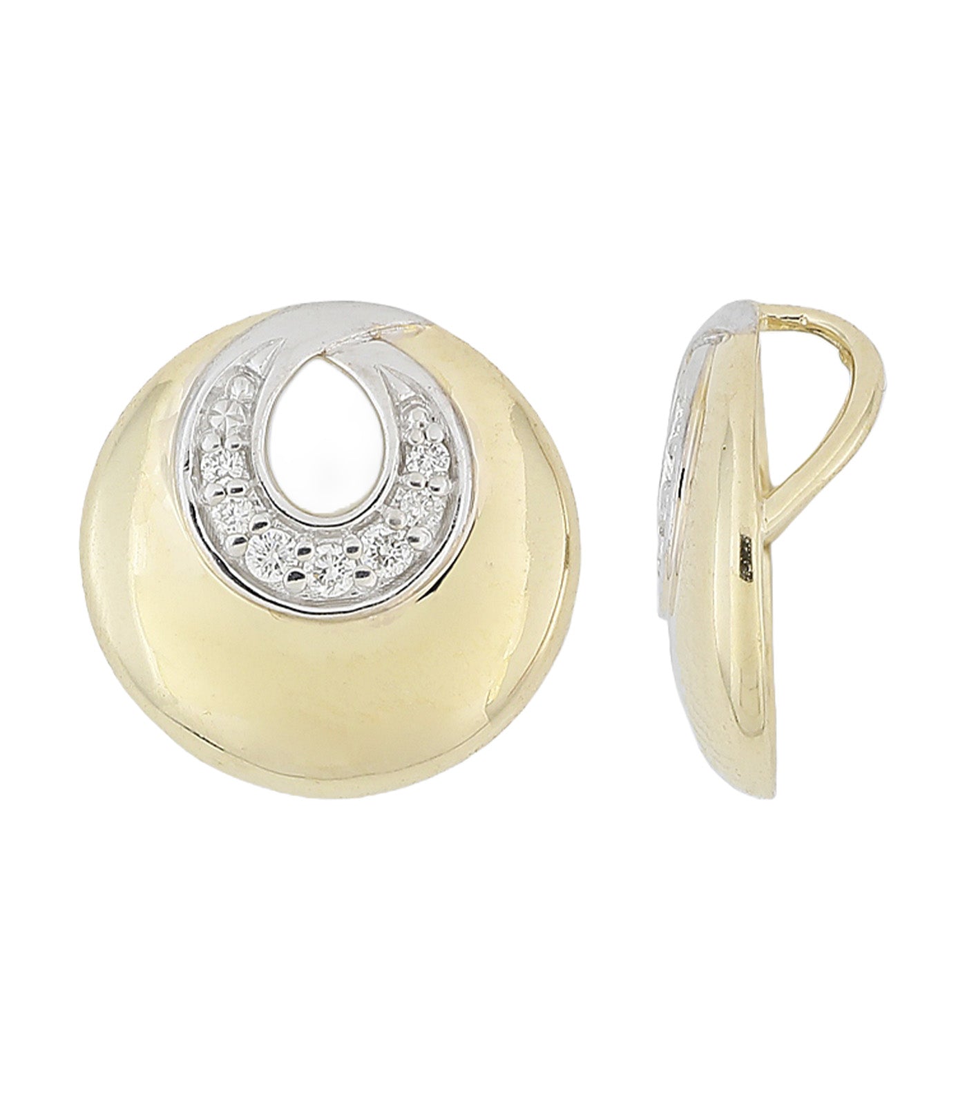 18K Pendant with White Rhodium ant Diamond Yellow Gold