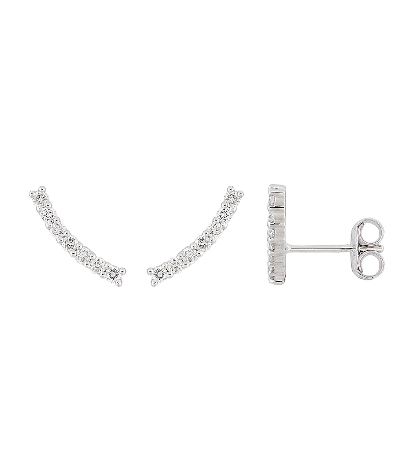18K Earrings White Gold