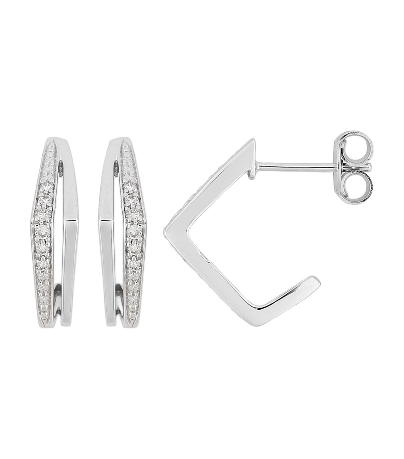 18K White Gold Earrings
