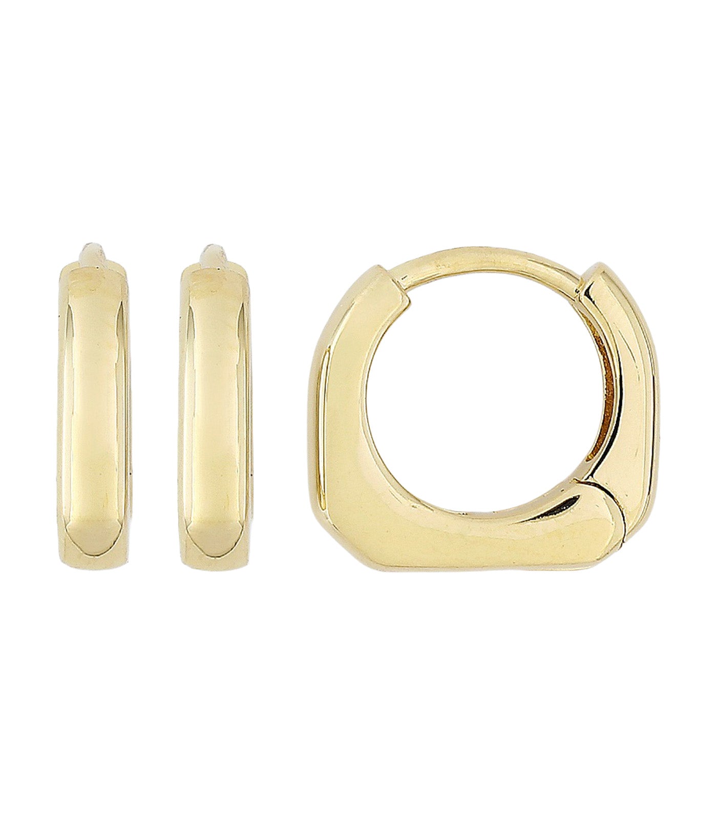 18K Yellow Gold Earrings with White Rhodium at Diamond