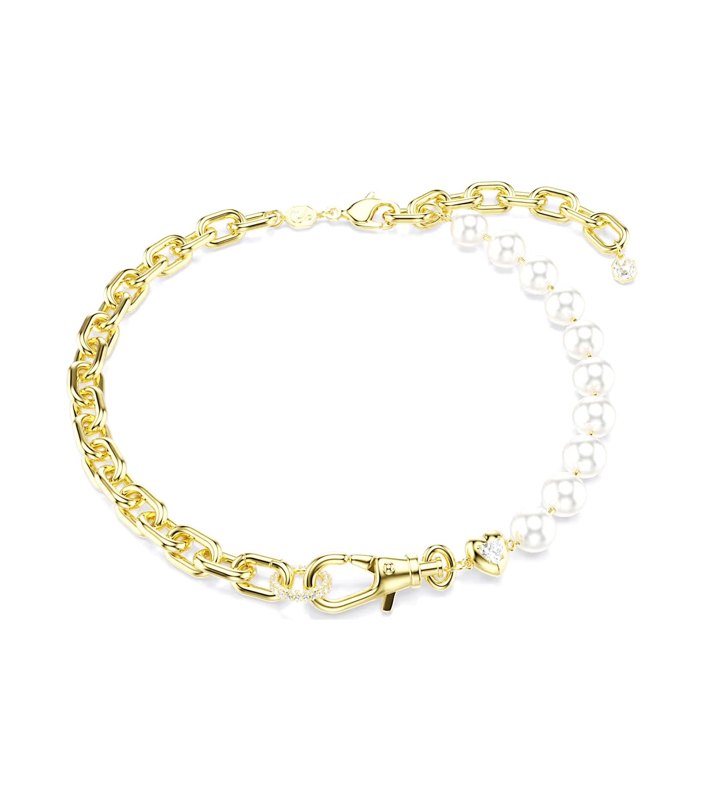 Idyllia Necklace Crystal Pearl, Gold-Tone Plated, White
