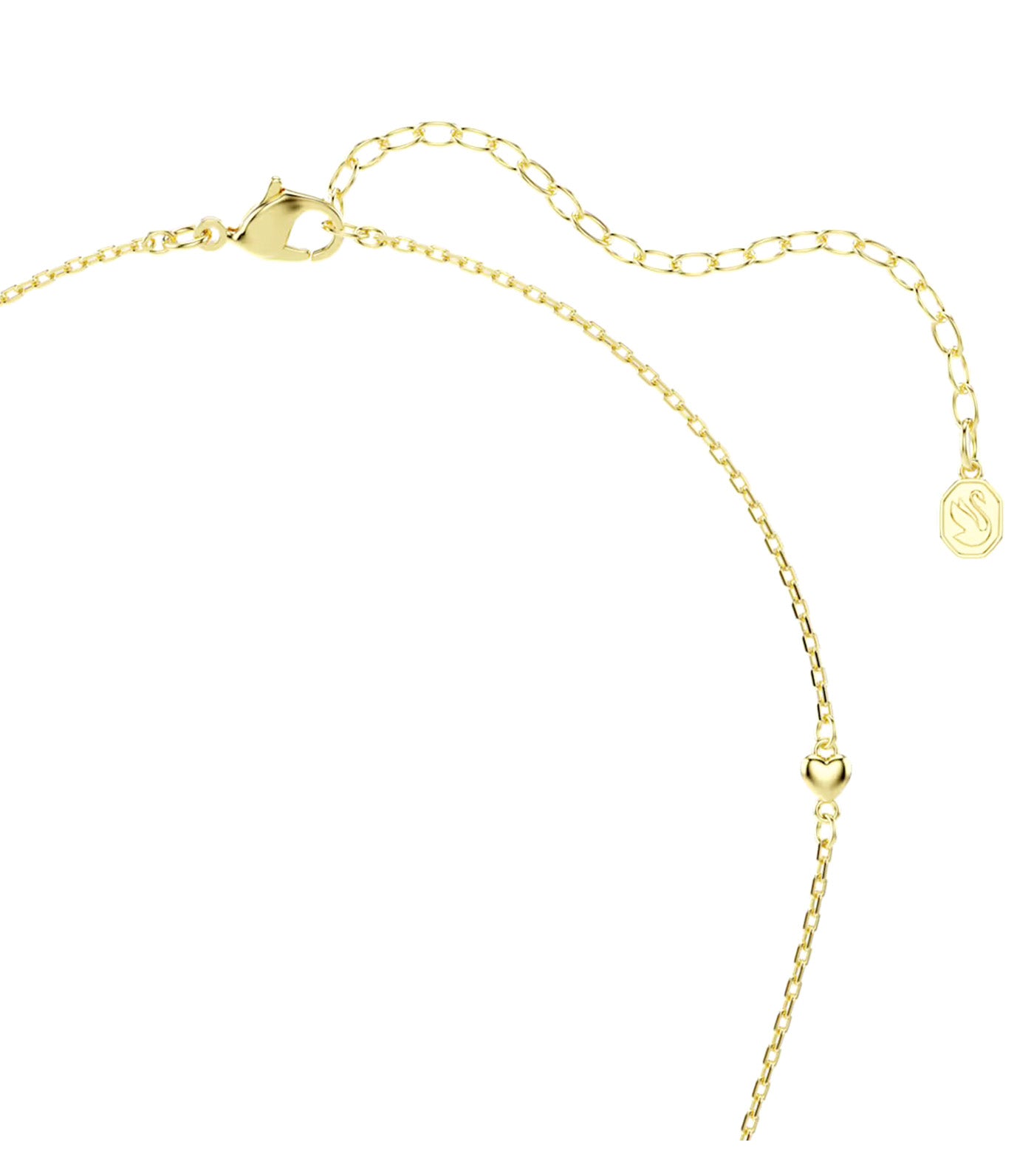 Idyllia Pendant Mixed Cuts, Heart, White, Gold-Tone Plated