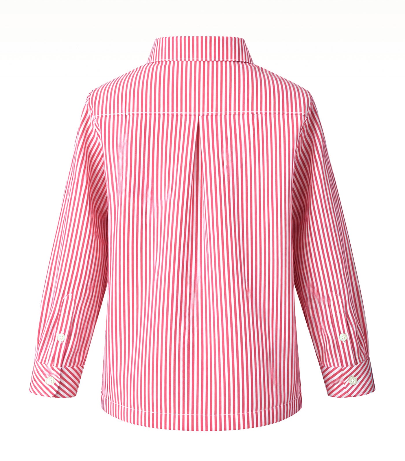 Periwinkle Mael Boys Striped Button-Down Long Sleeves Red