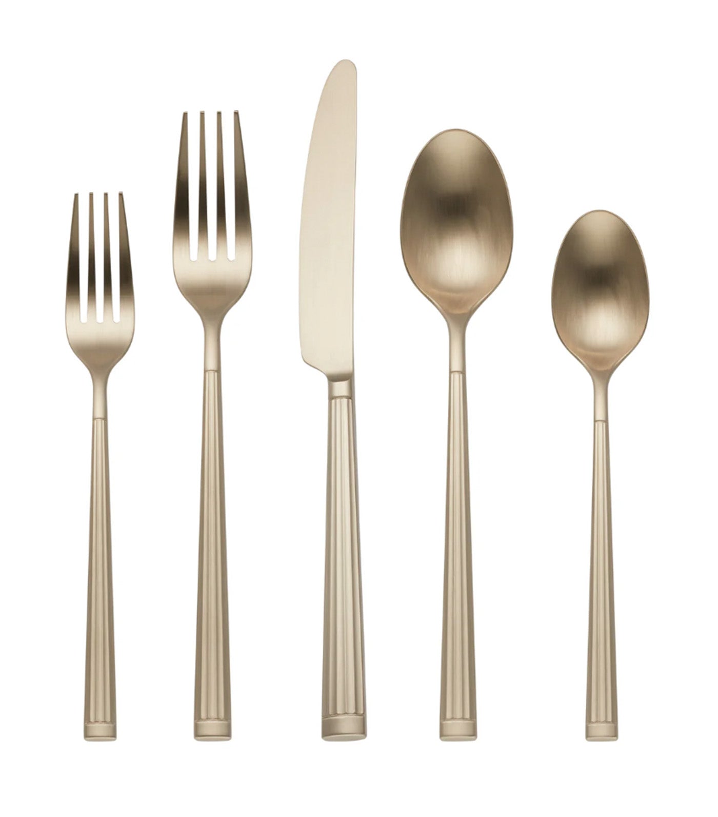 Robyn Satin Champagne Mist Stainless Steel 20-pc Flatware Set