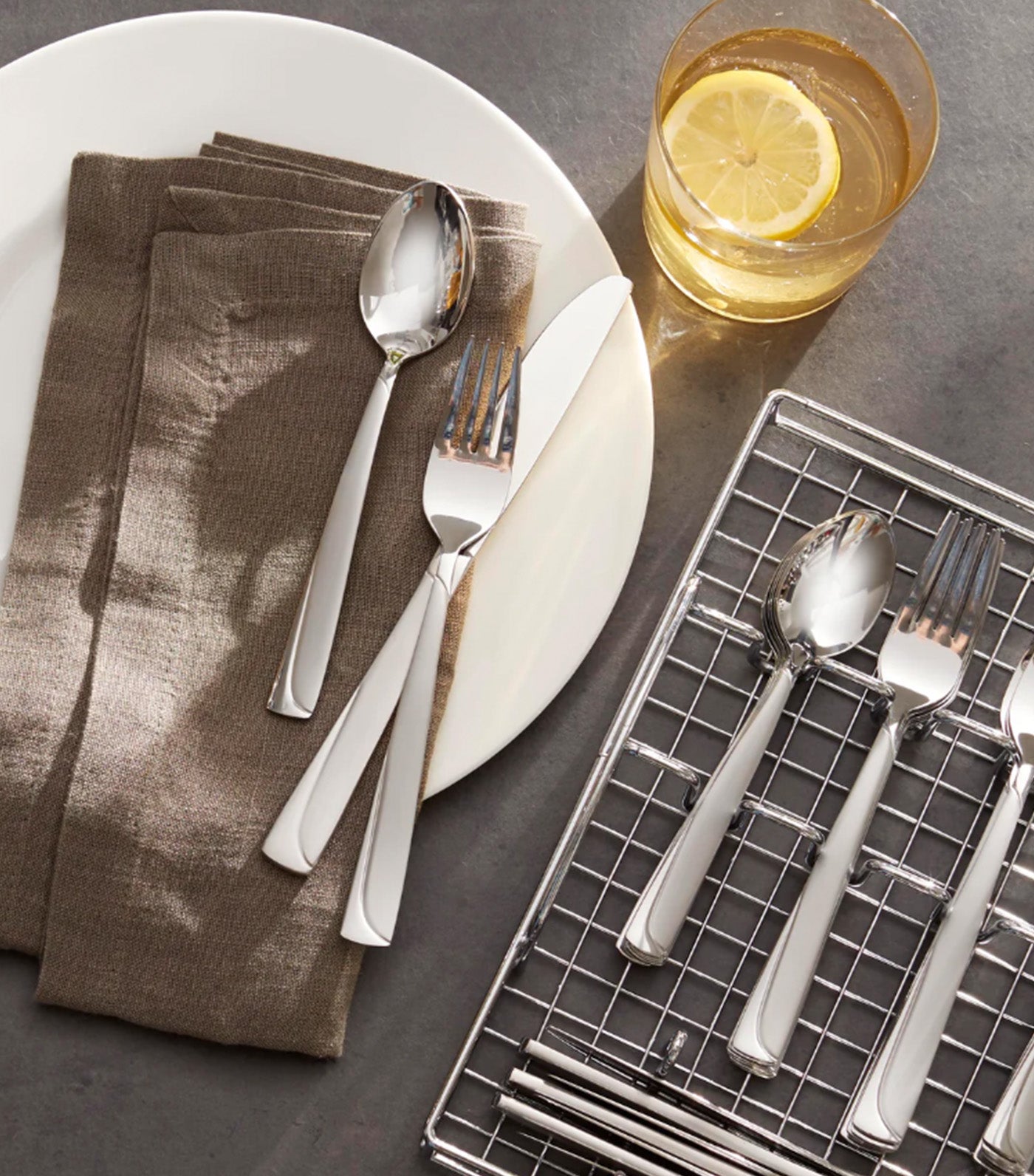Madeline Stainless Steel 51-Piece Everyday Flatware with Caddy