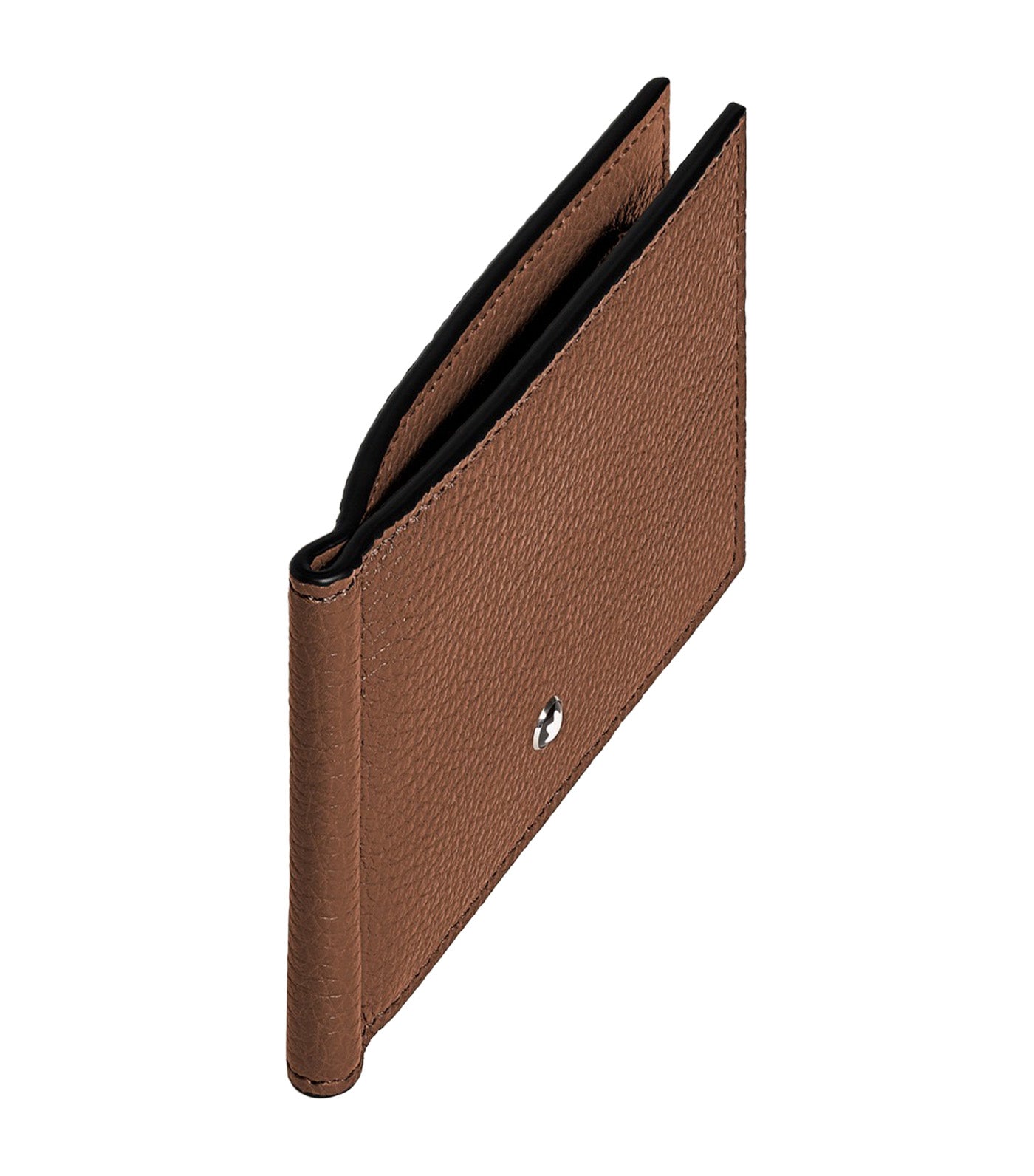 Montblanc Grain Wallet 6cc with Money Clip Brown