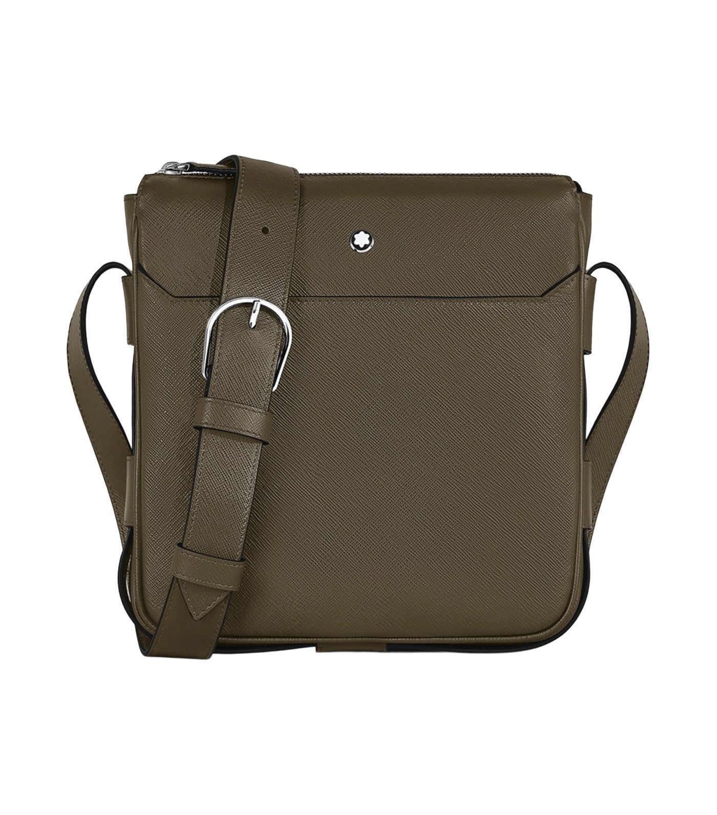 Sartorial Vertical Belt Messenger Bag Brown