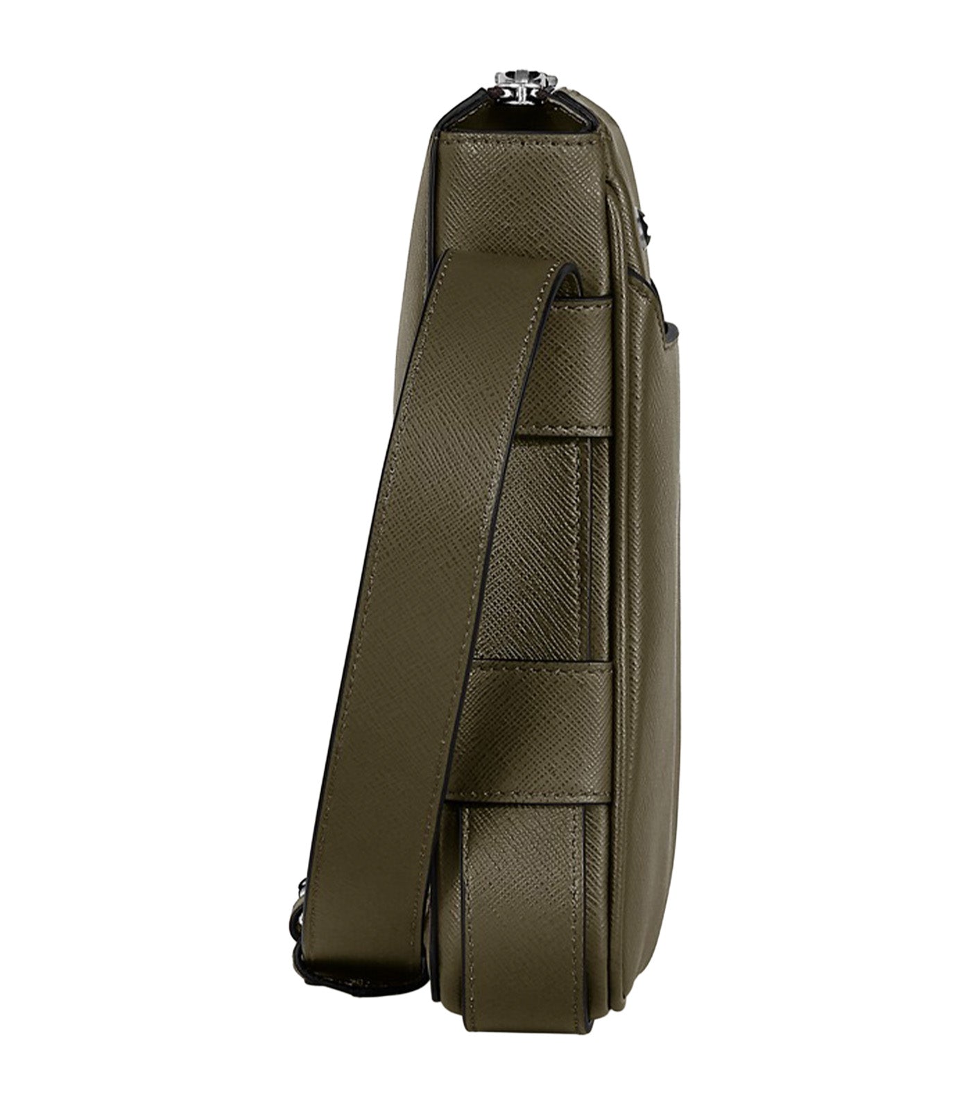 Sartorial Vertical Belt Messenger Bag Brown