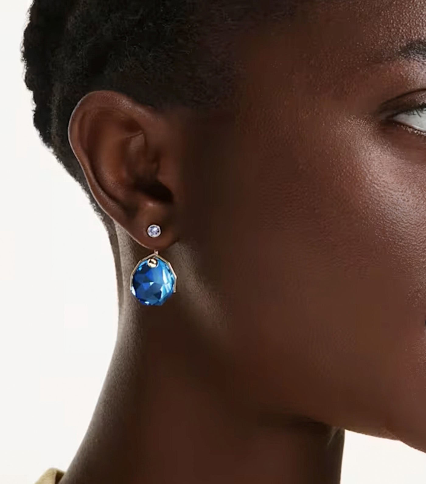 Gema Earring Jackets Blue, Gold-Tone Plated