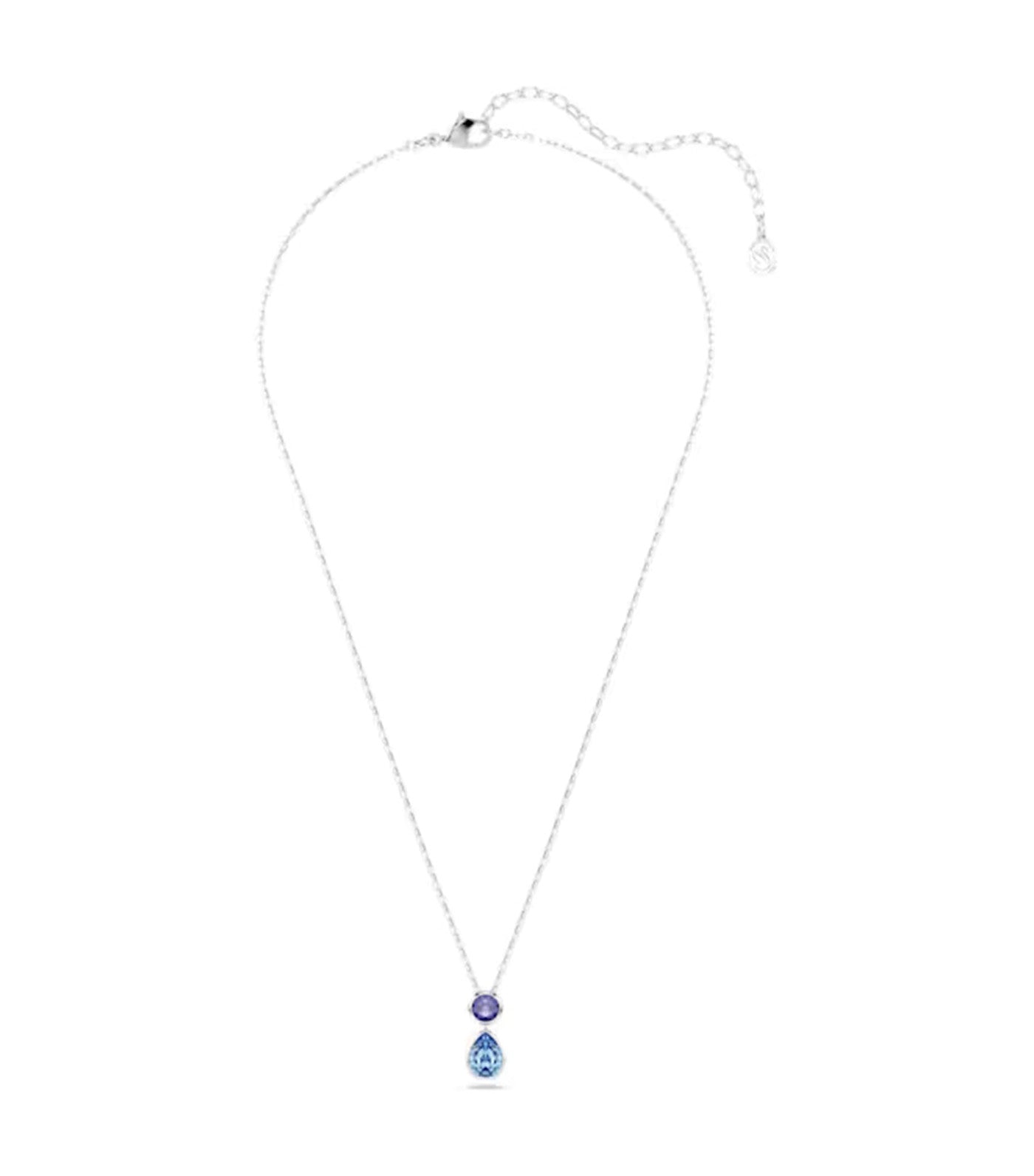 Chroma Pendant Mixed Cuts, Multicolored, Rhodium Plated