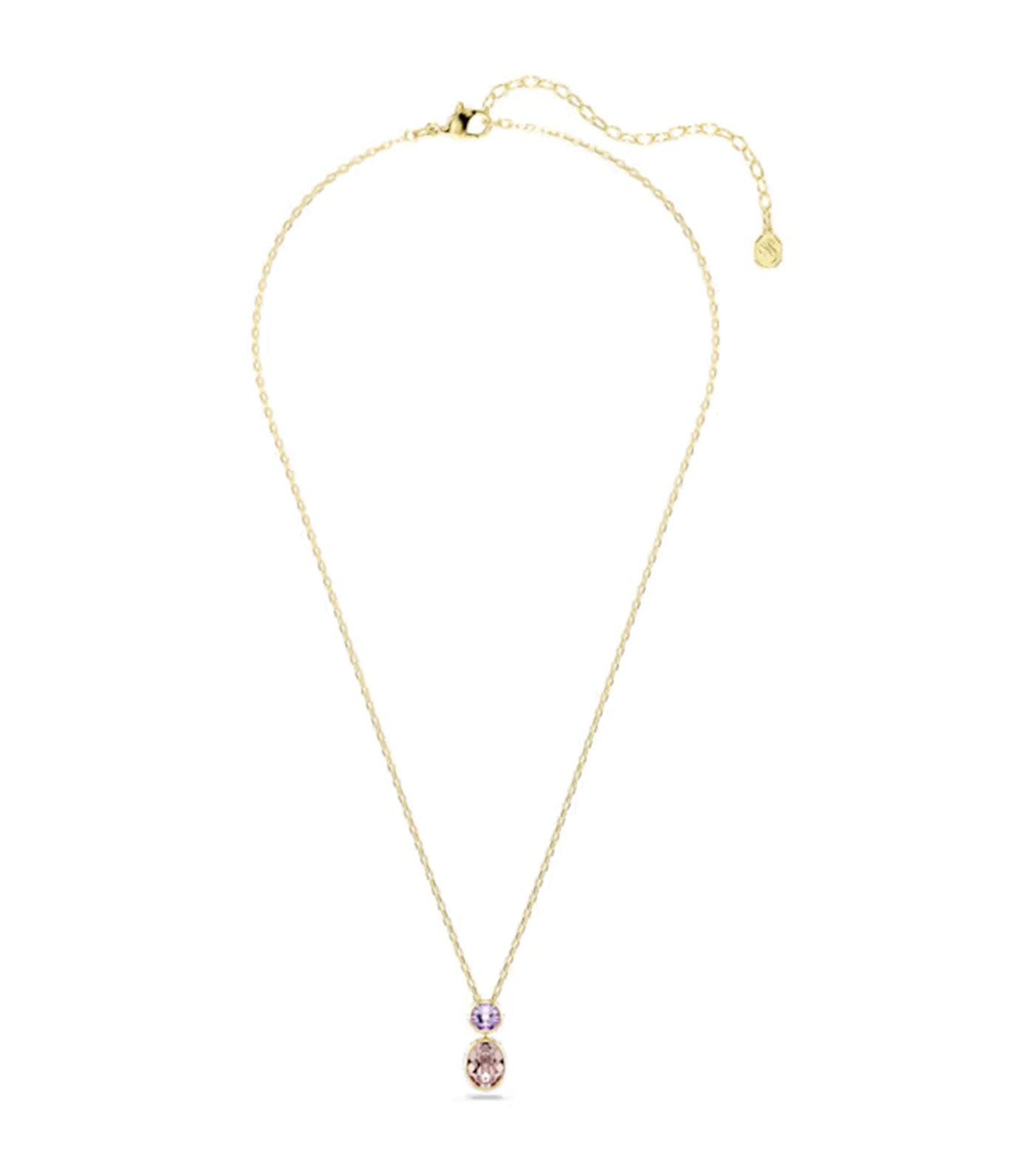 Chroma Pendant Mixed Cuts, Multicolored, Gold-Tone Plated