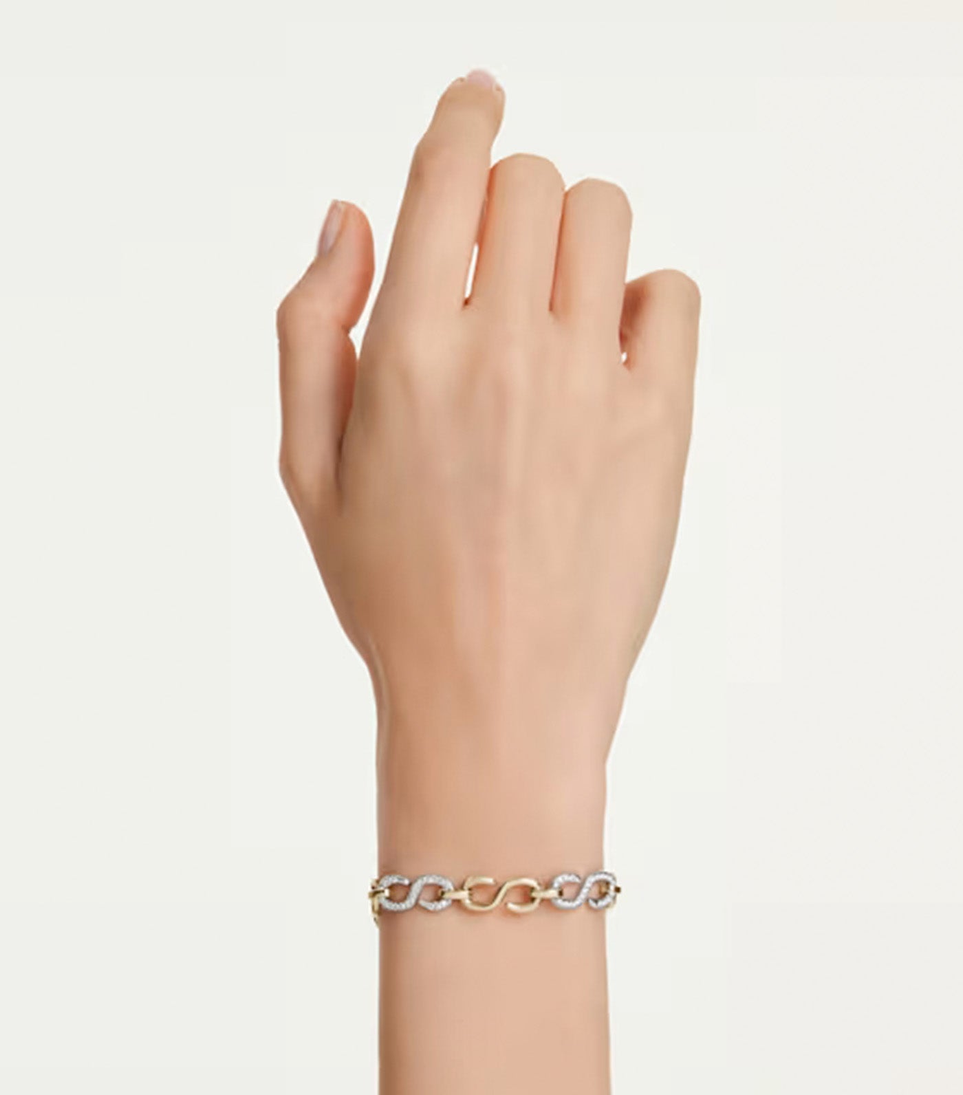 Dextera Bracelet Round Cut, White, Mixed Metal Finish