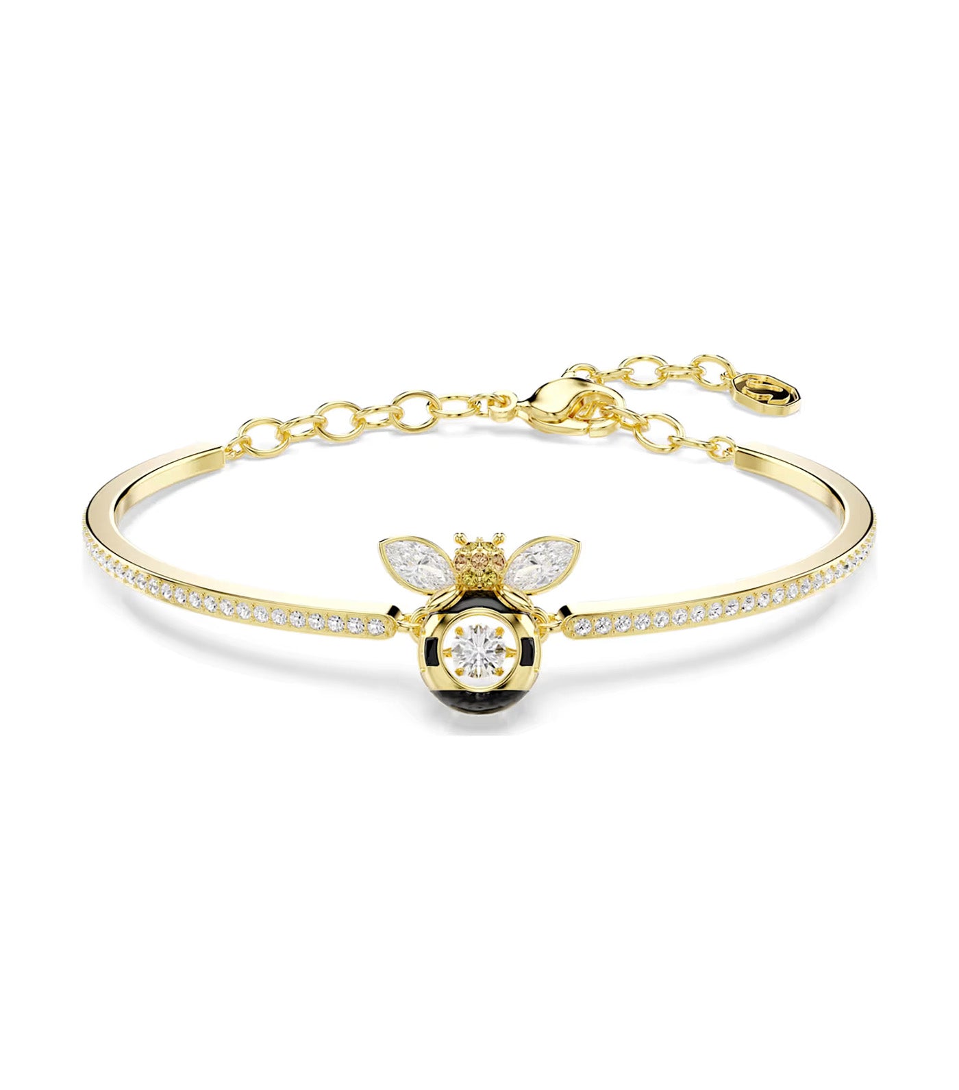 Idyllia Bangle Mixed Cuts, Bee, Multicolored, Gold-Tone Plated