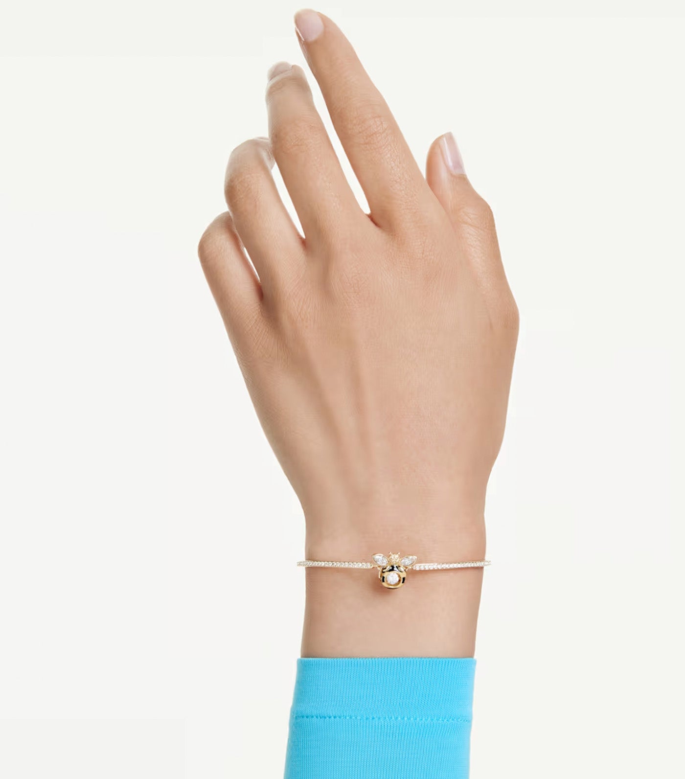 Idyllia Bangle Mixed Cuts, Bee, Multicolored, Gold-Tone Plated