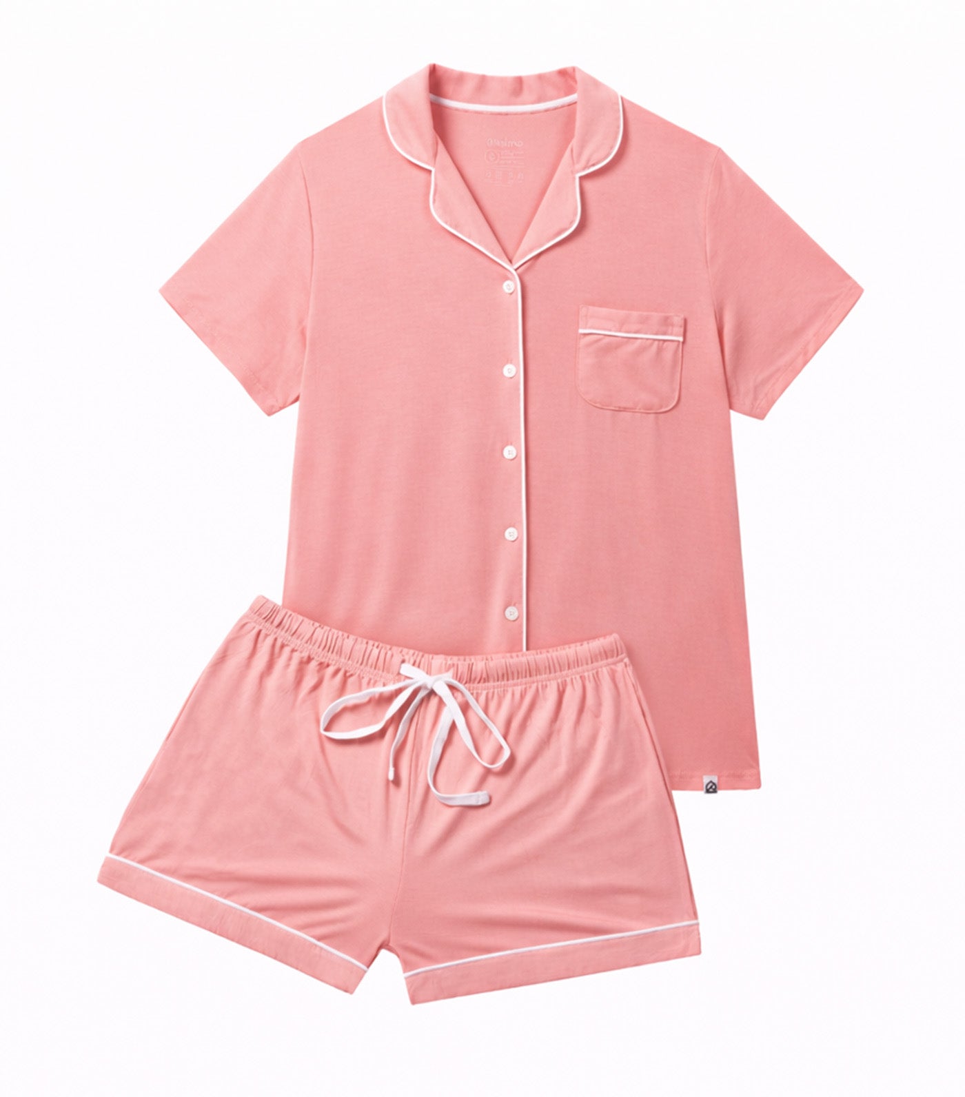 Kalma Irene Adult Organic Bamboo Short Sleeve Pajama Set Rosy Pink