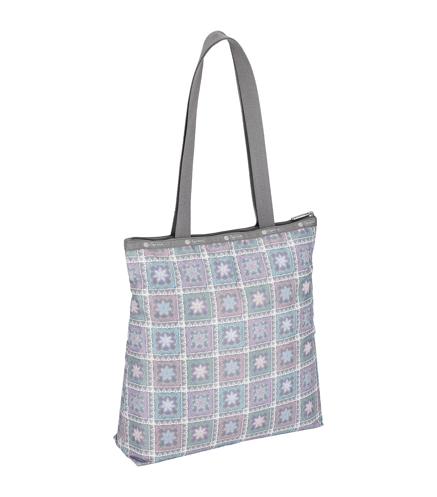 Easy Magazine Tote Pastel Geometric Lace