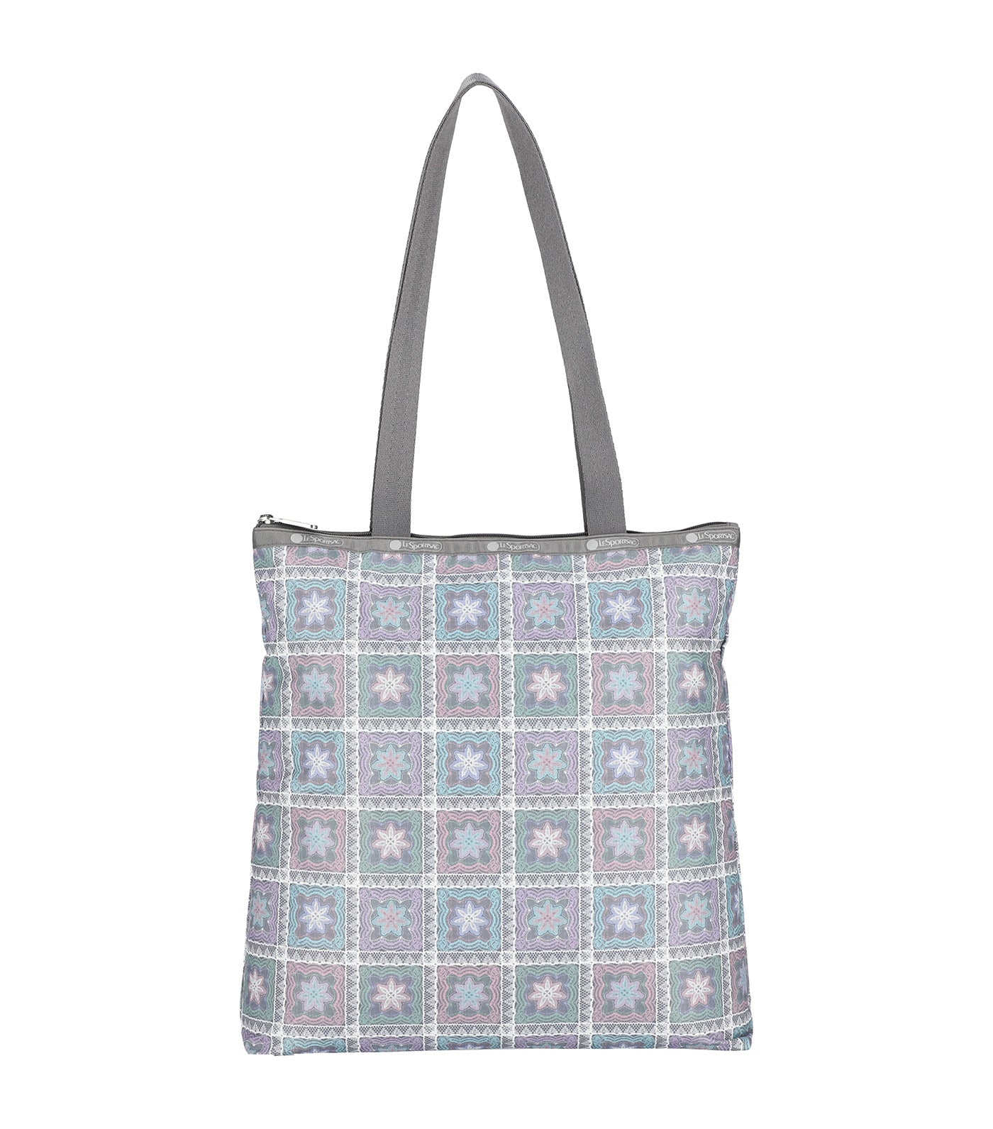 Easy Magazine Tote Pastel Geometric Lace