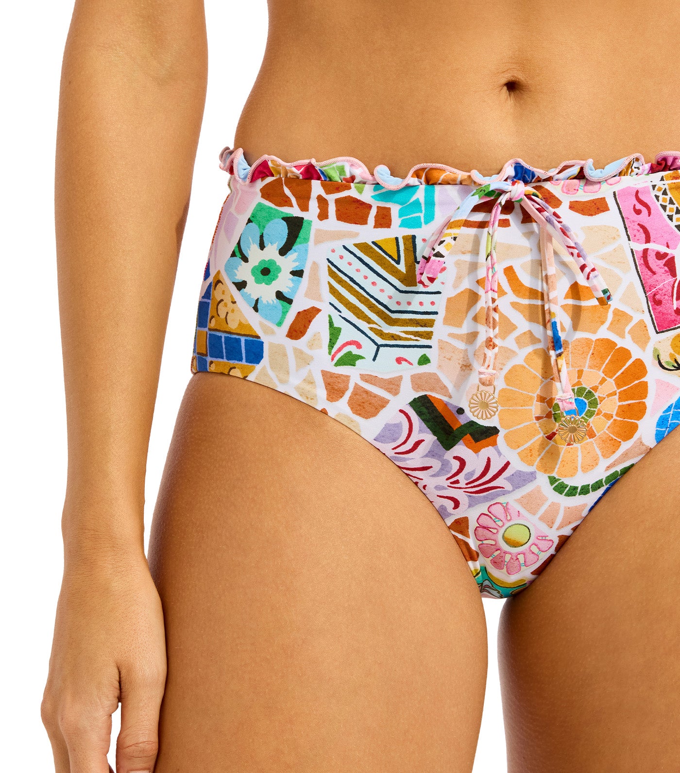 Beach Boheme Multi Fit Longline Tri and High Waisted Pant Parfait Pink