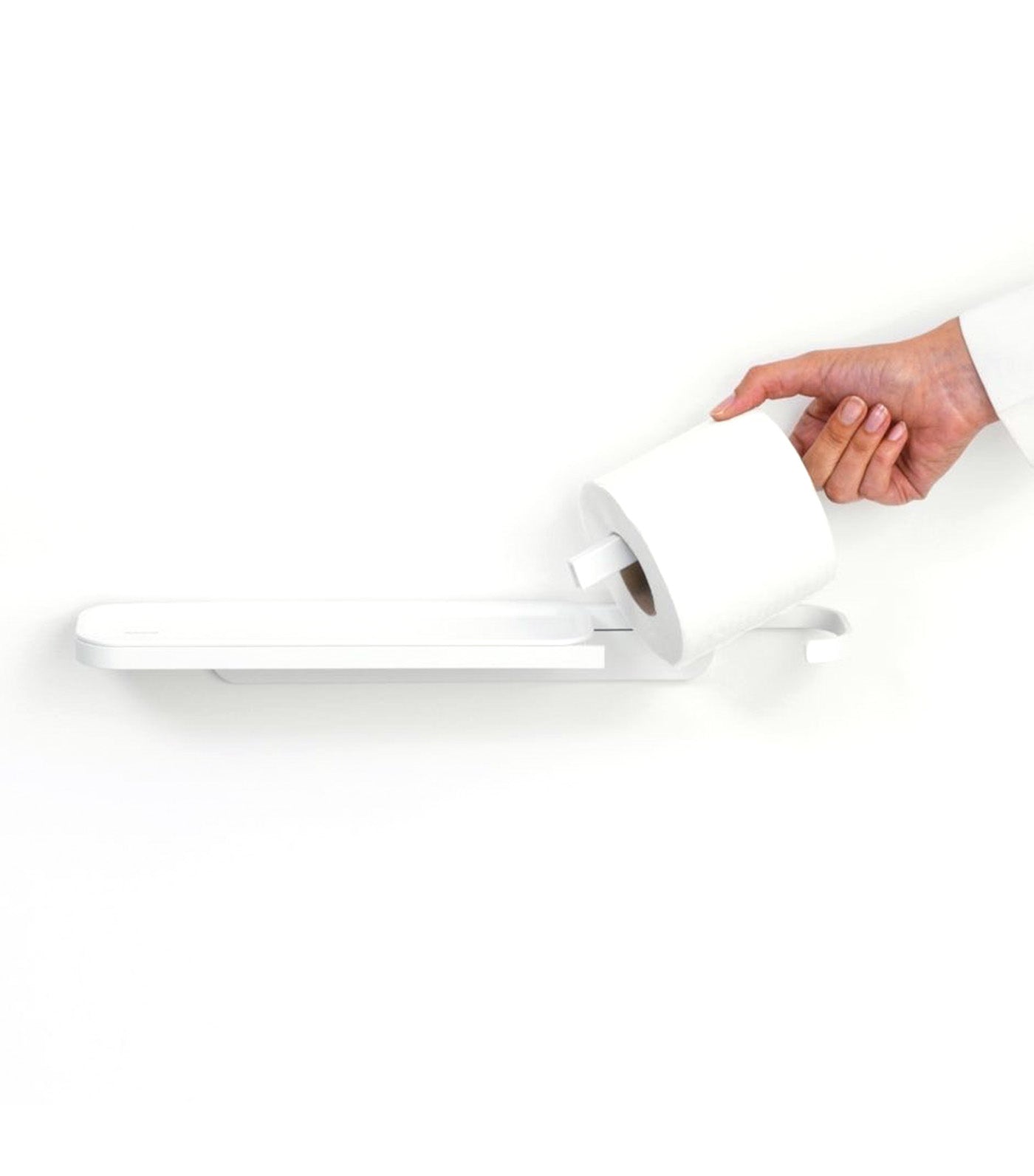 Brabantia Mindset Toilet Roll Holder with Shelf Mineral Fresh White
