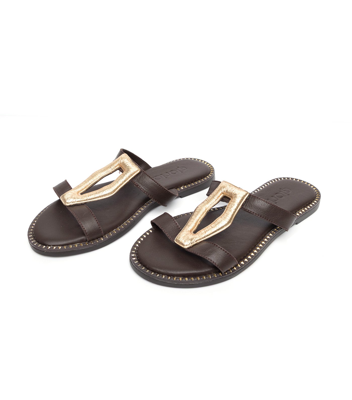 Gloria Slip-on Sandals Brown
