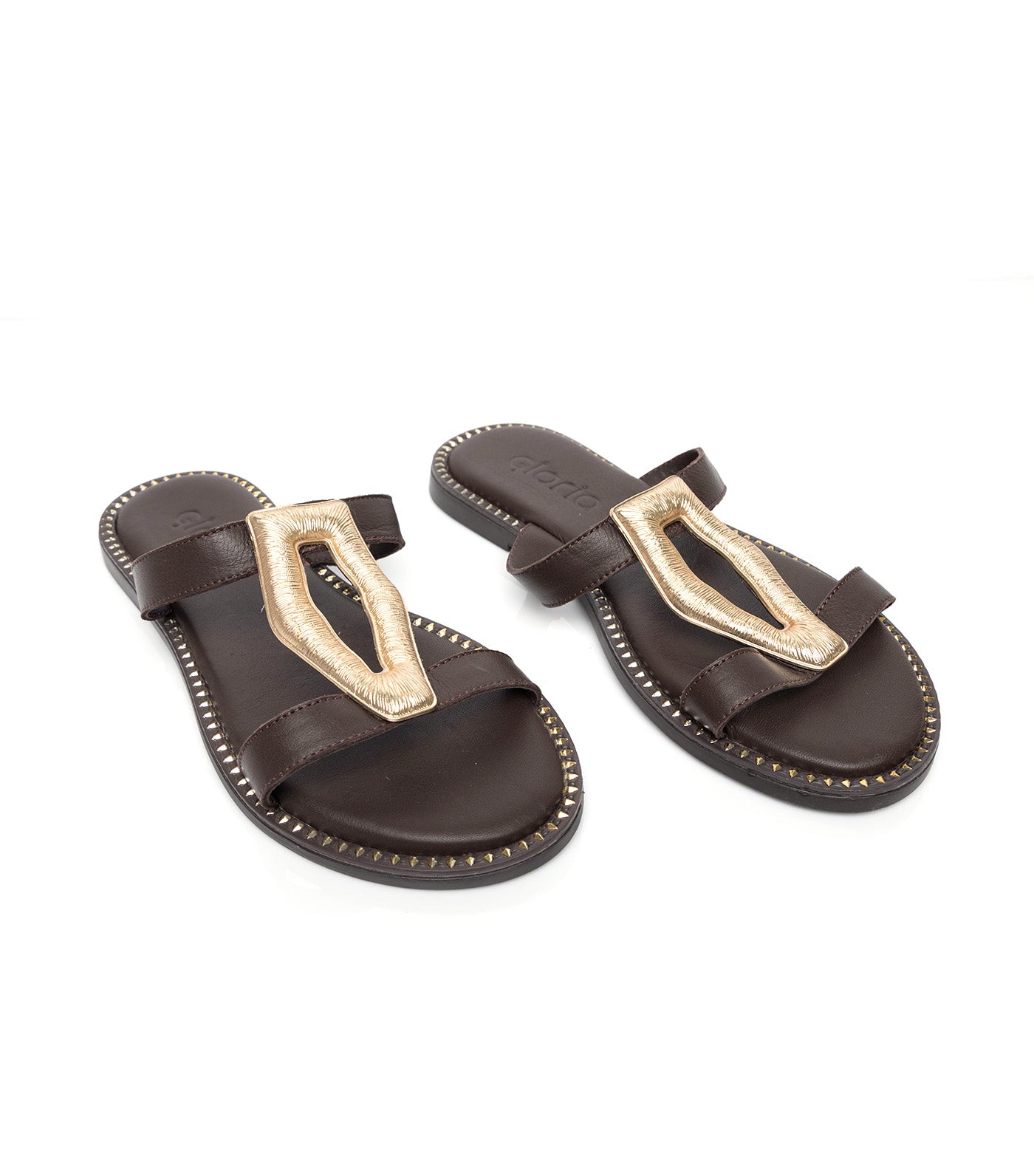 Gloria Slip-on Sandals Brown