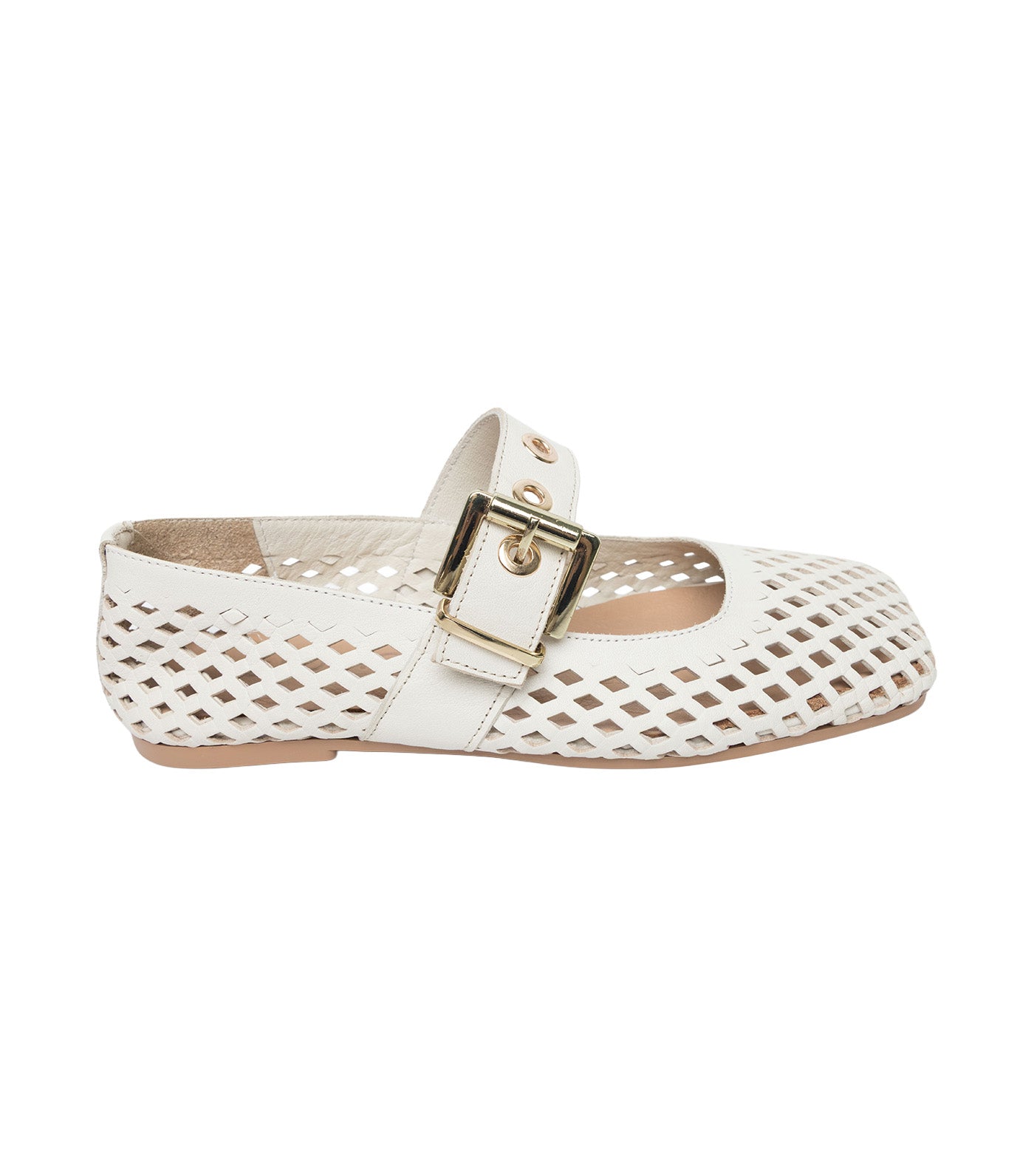 Gloria Ballet Flats White