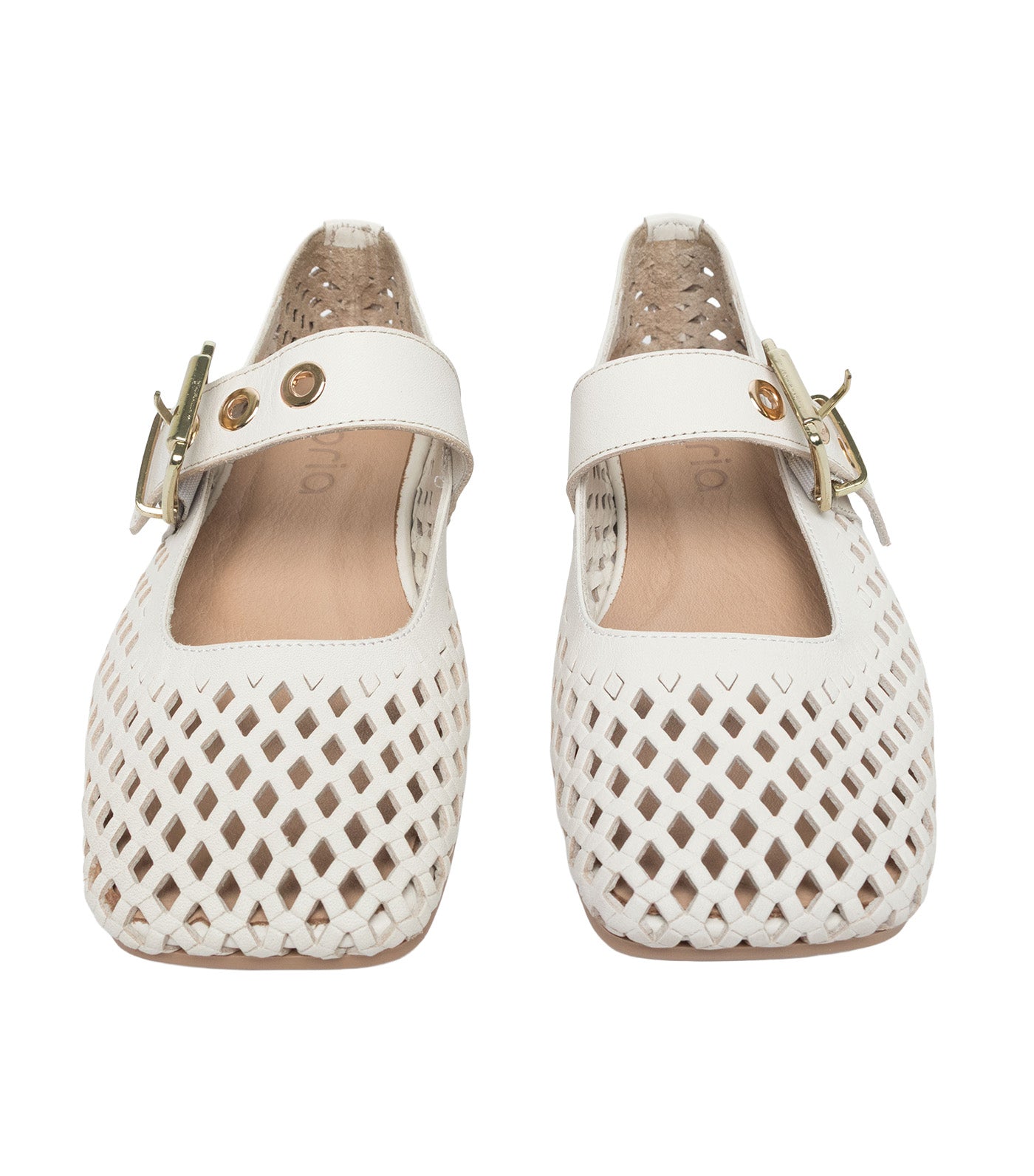 Gloria Ballet Flats White