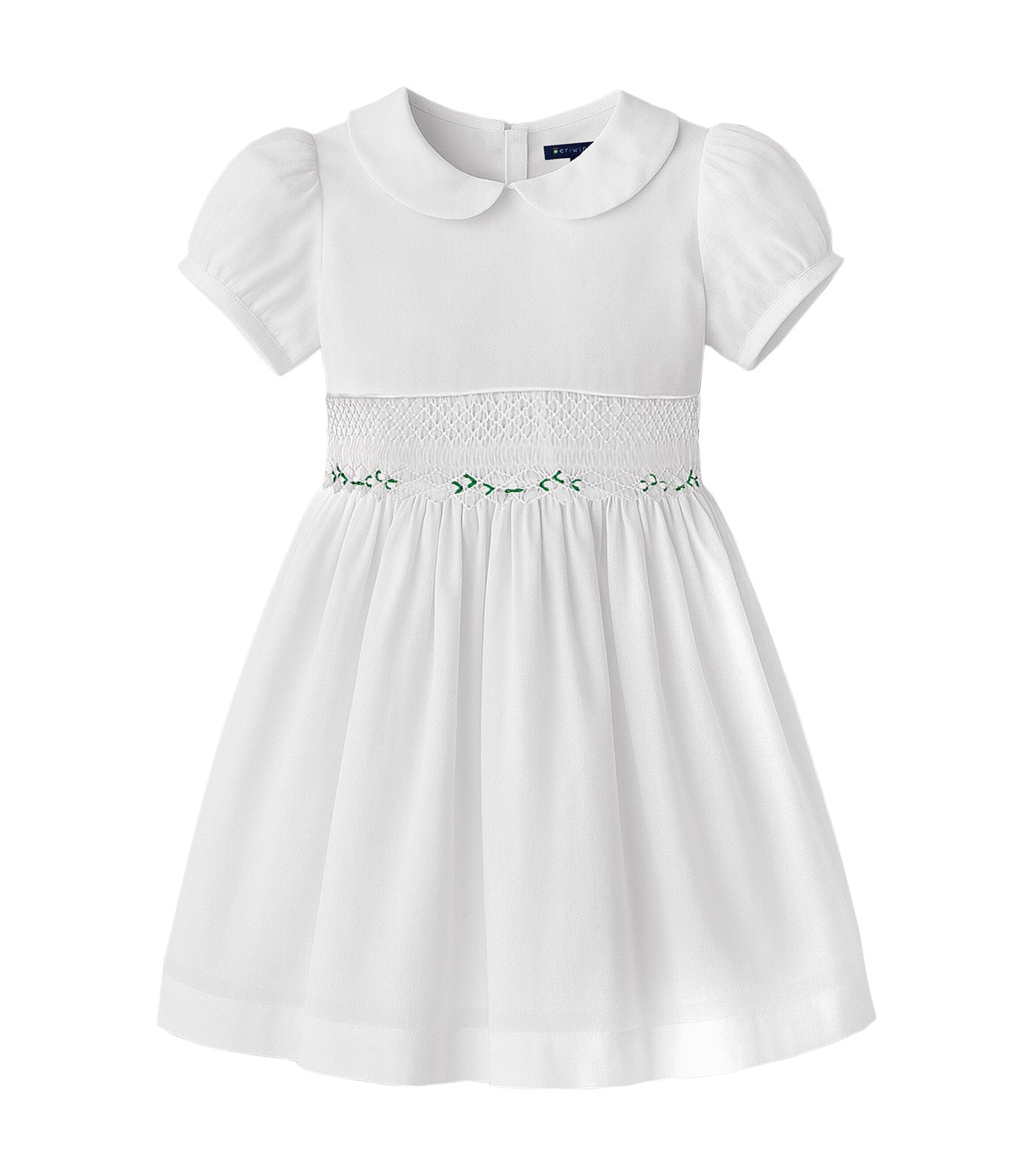 Sarina Girls Smocked Dress White
