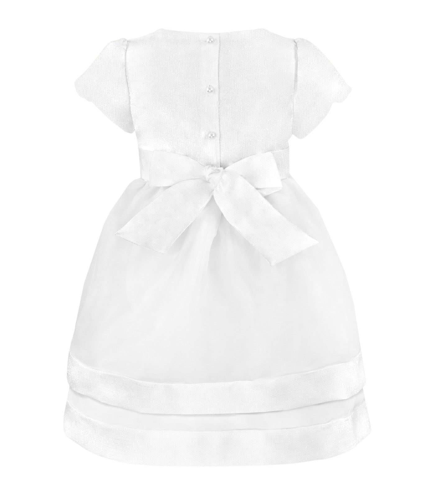 Riley Girls Party Dress White