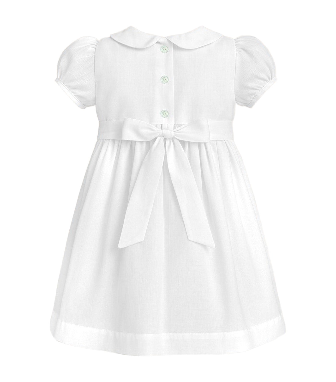 Sarina Baby Girls Smocked Christening Set White