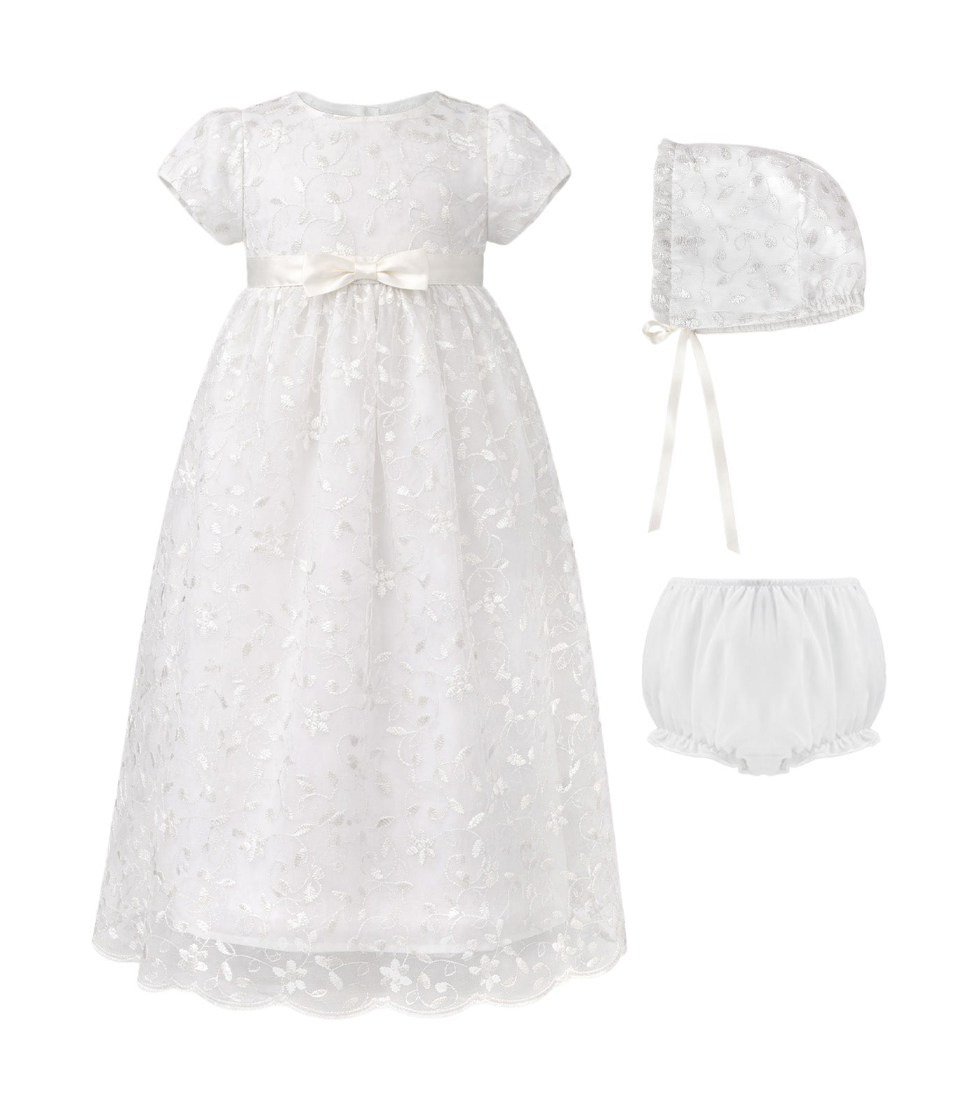 Ophelia Baby Girls Christening Gown Set Ivory