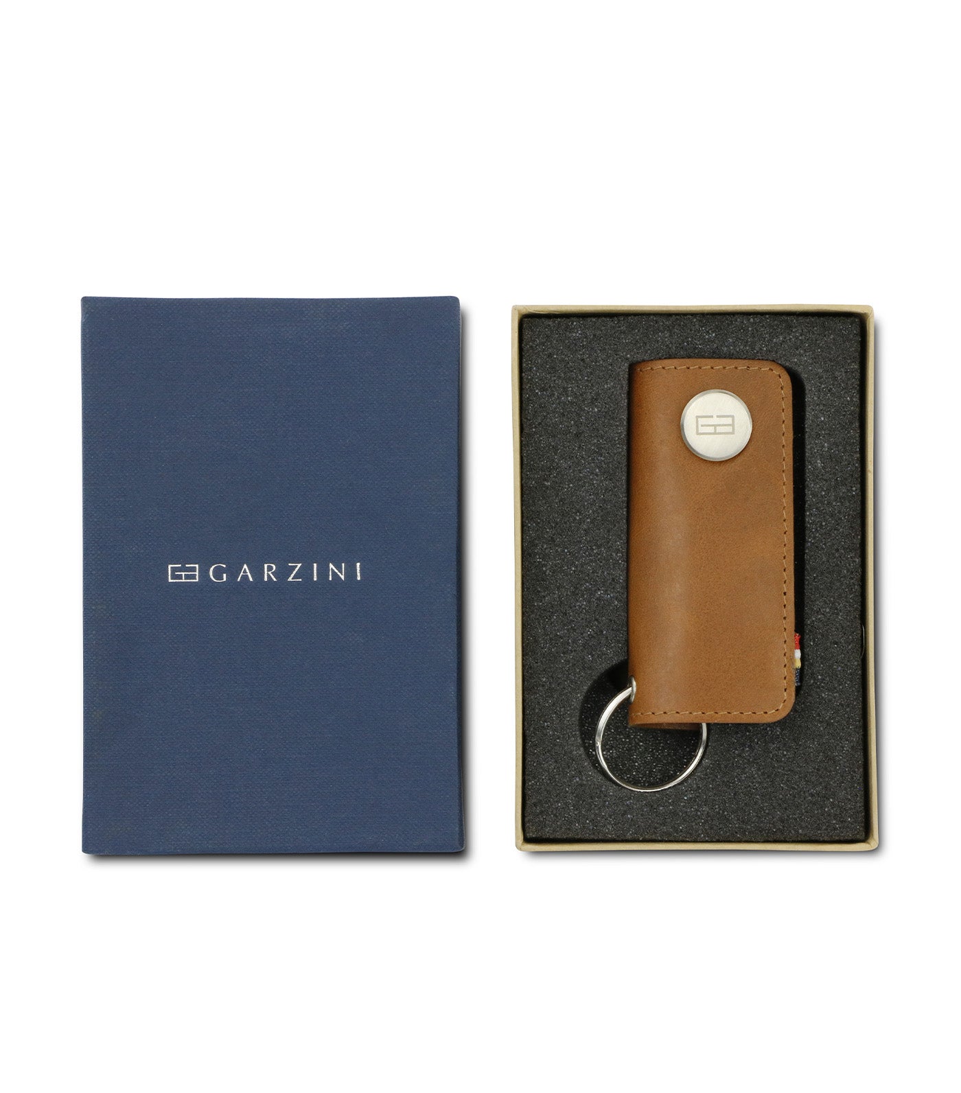 Garzini Lusso Key Holder Brushed Cognac