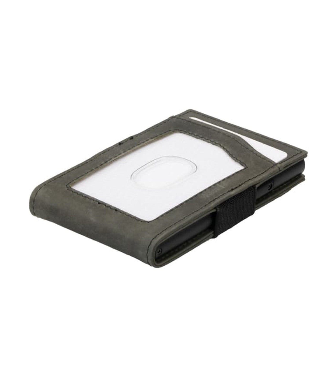 Garzini Metal Card Holder Slim - ID Window Brushed Black