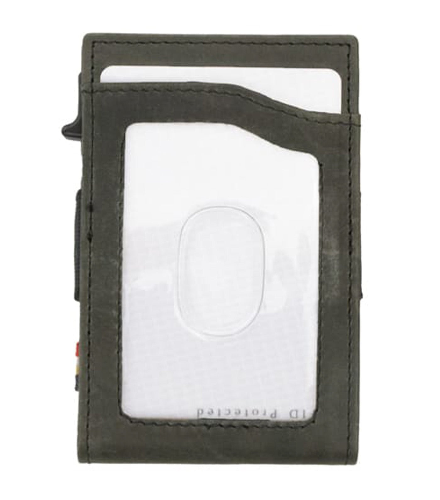 Garzini Metal Card Holder Slim - ID Window Brushed Black