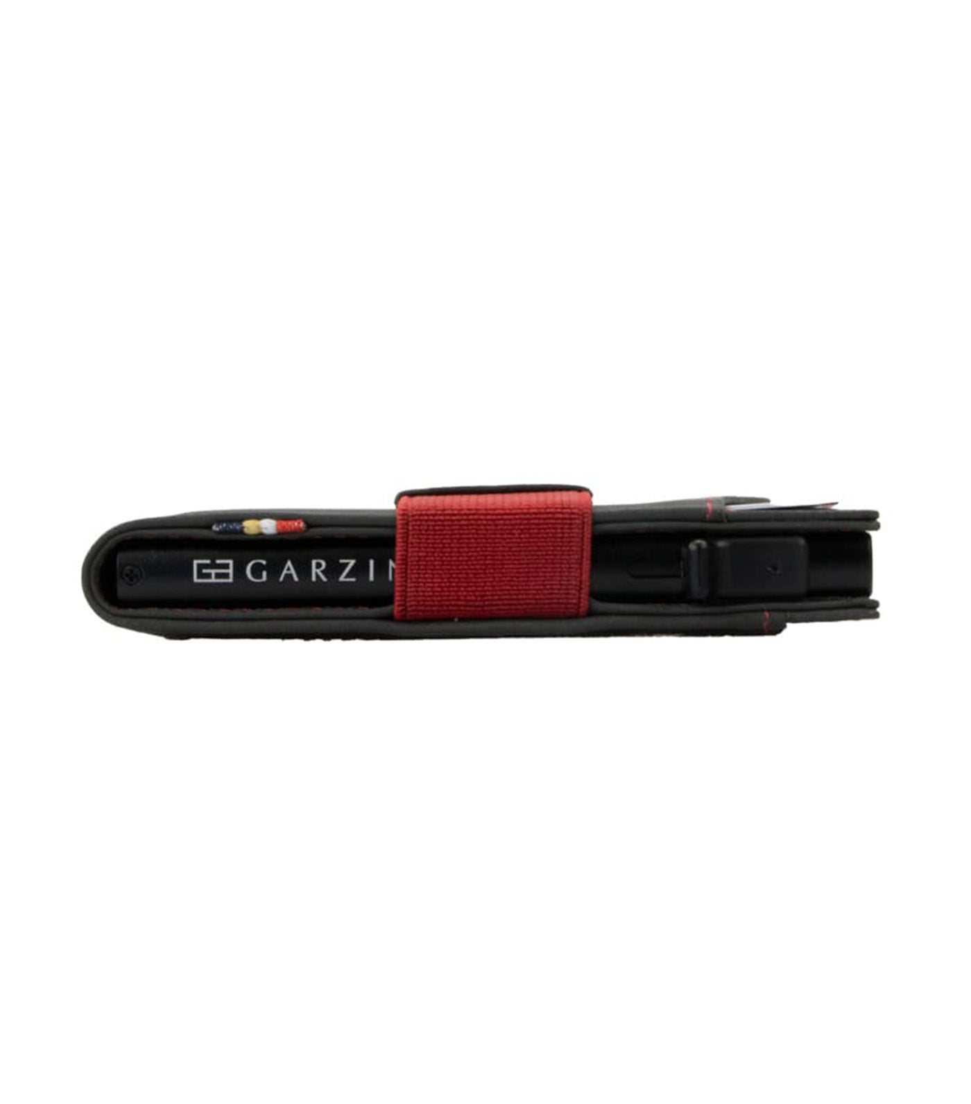 Garzini Metal Card Holder Slim - ID Window Carbon Red