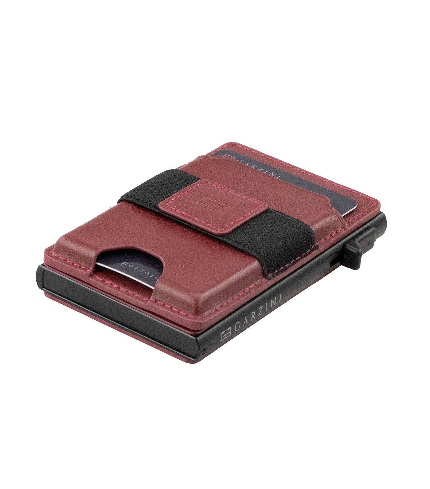 Garzini Magsafe Metal Wallet Burgundy