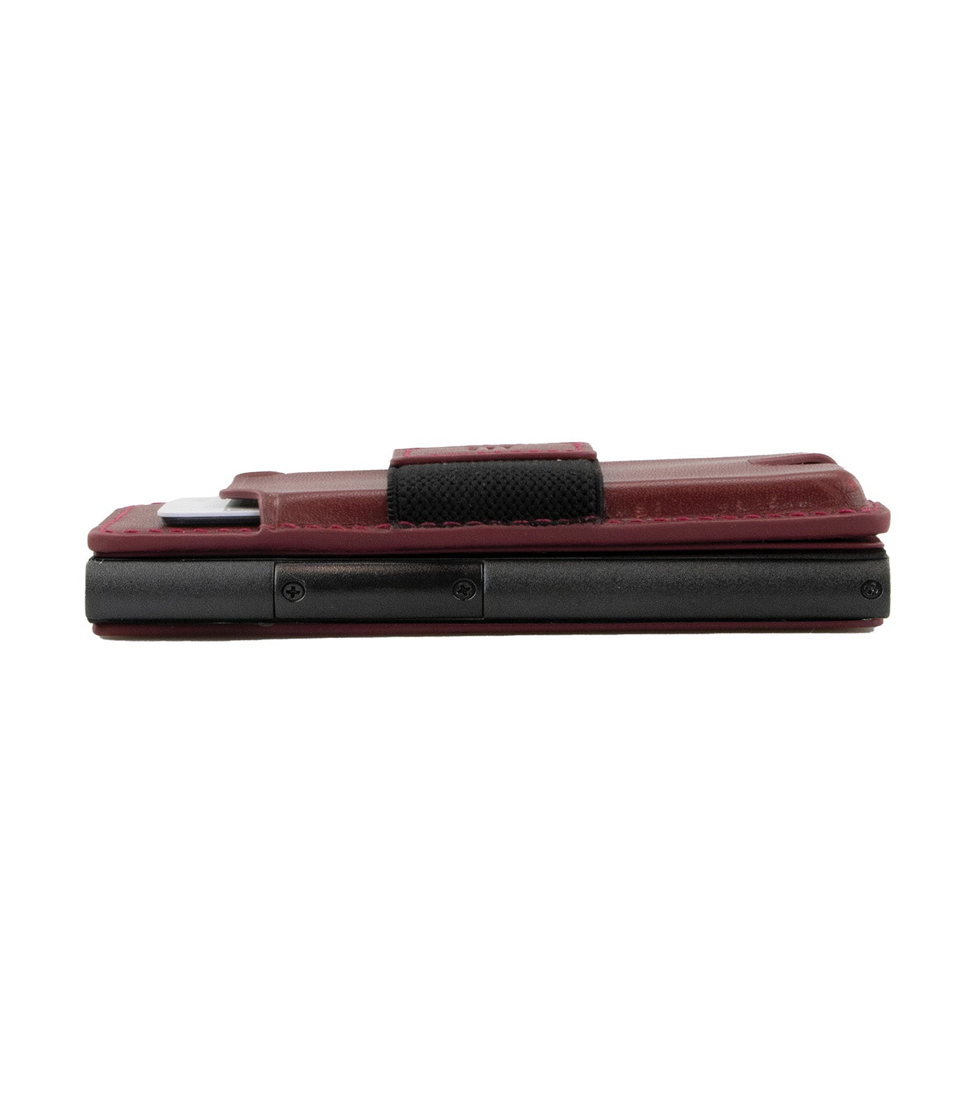 Garzini Magsafe Metal Wallet Burgundy