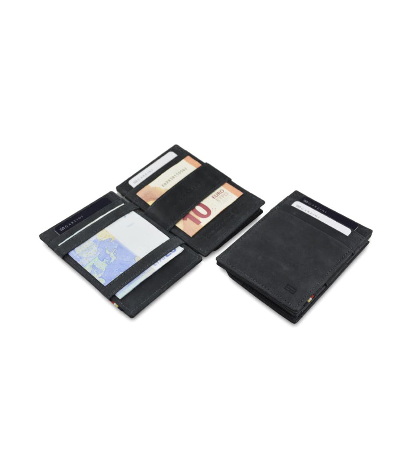 Garzini Essenziale Magic Coin Wallet Carbon Black