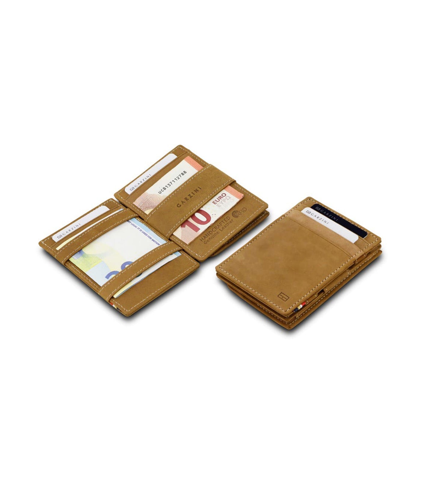 Garzini Essenziale Magic Coin Wallet Camel Brown