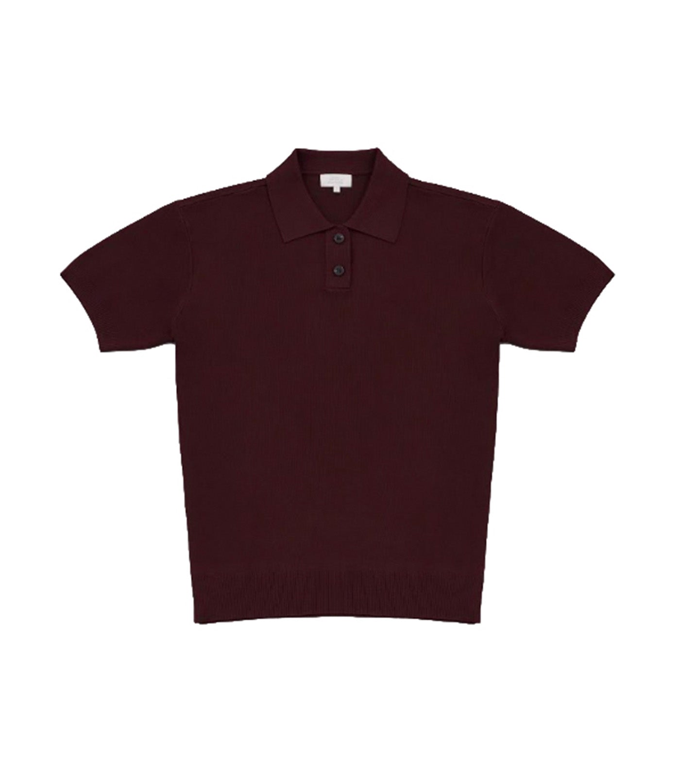 Structured Knit Polo Burgundy