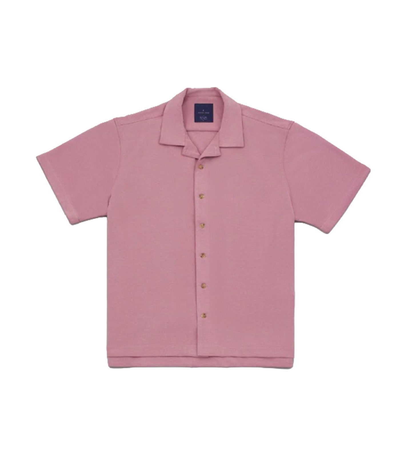 Kohyama Cedar Wood Jersey Cuban Short Sleeves Shirt Pink